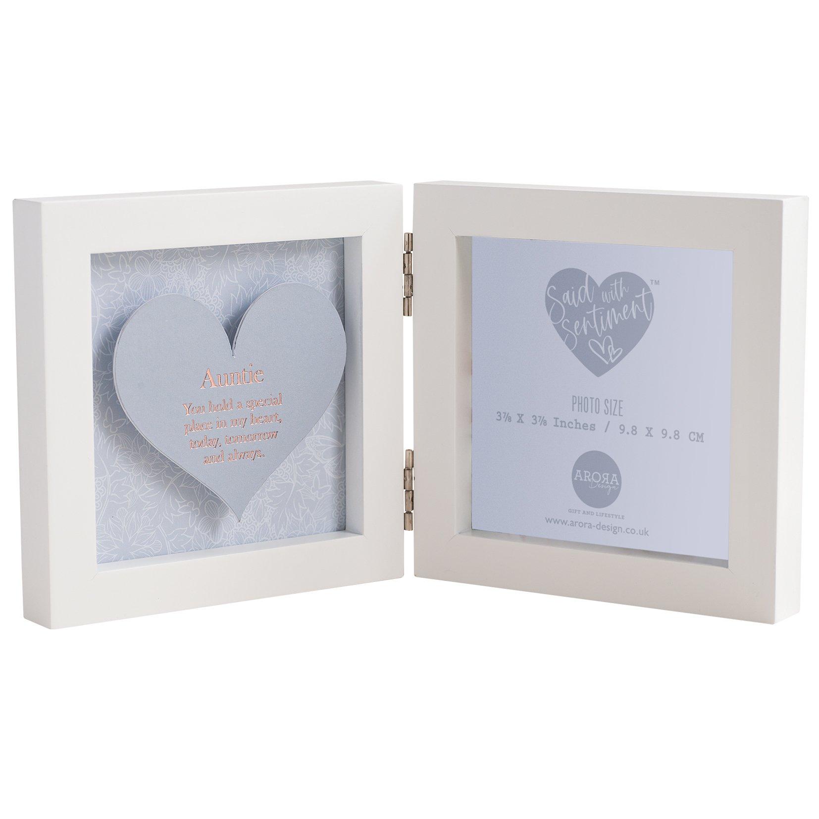 White - Said With Sentiment - 7660 - Auntie Hinged Frame