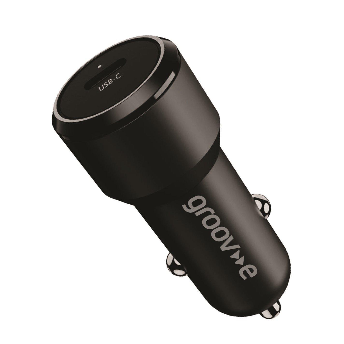 Groov-e USB-C Car Charger 20W - Black