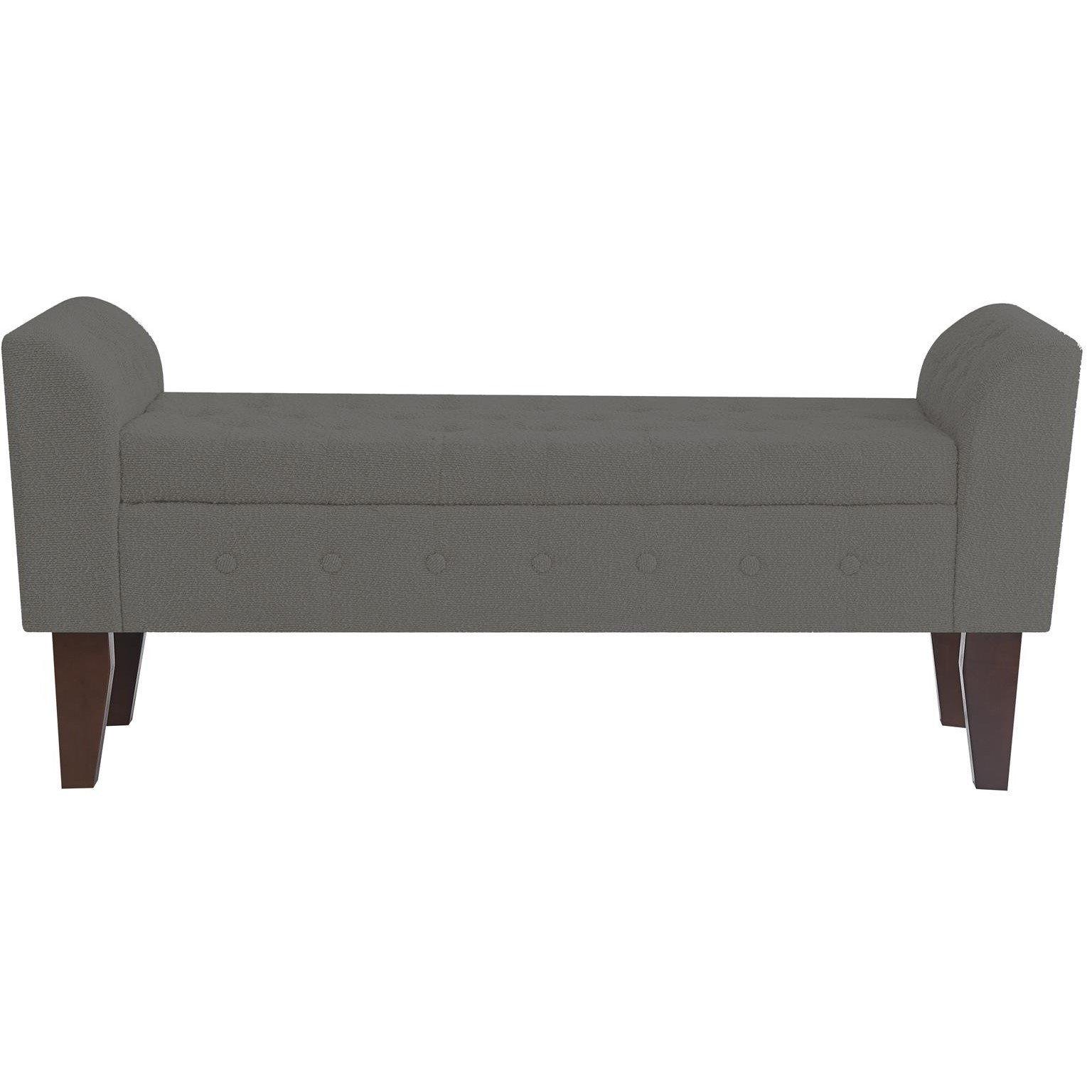 Oxford Boucle Upholstered Storage Bench