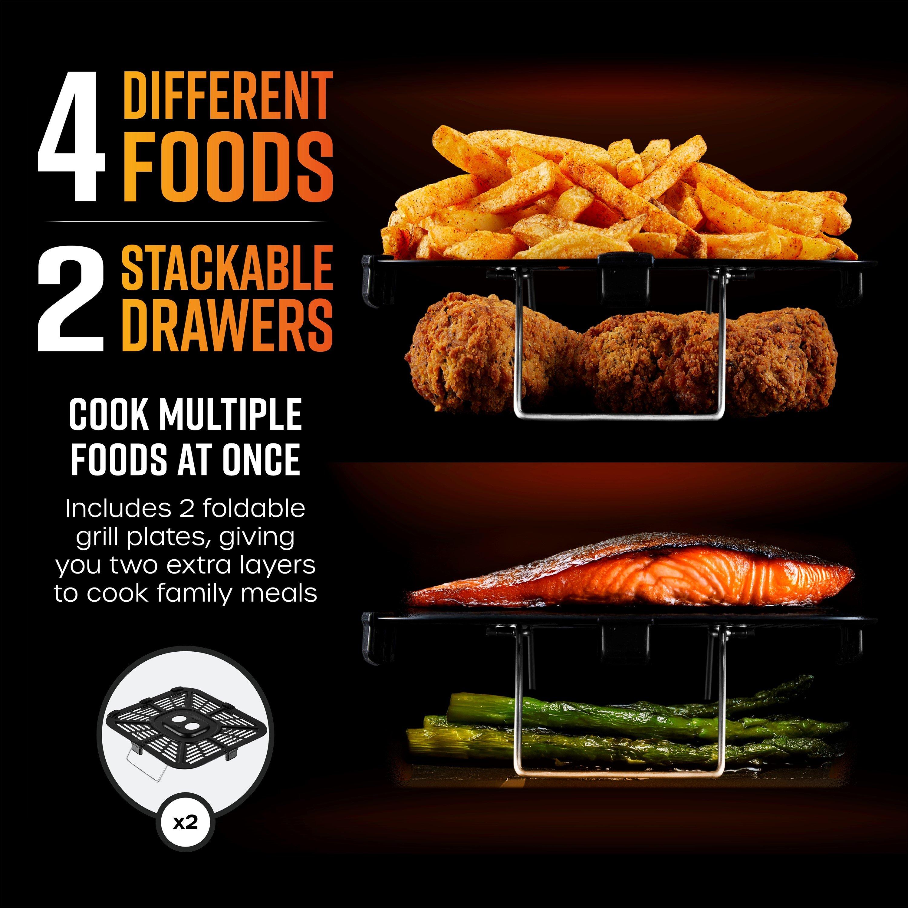 Black - Swan - 11L Duo Layer Air Fryer Black with Black SS Trim - 3