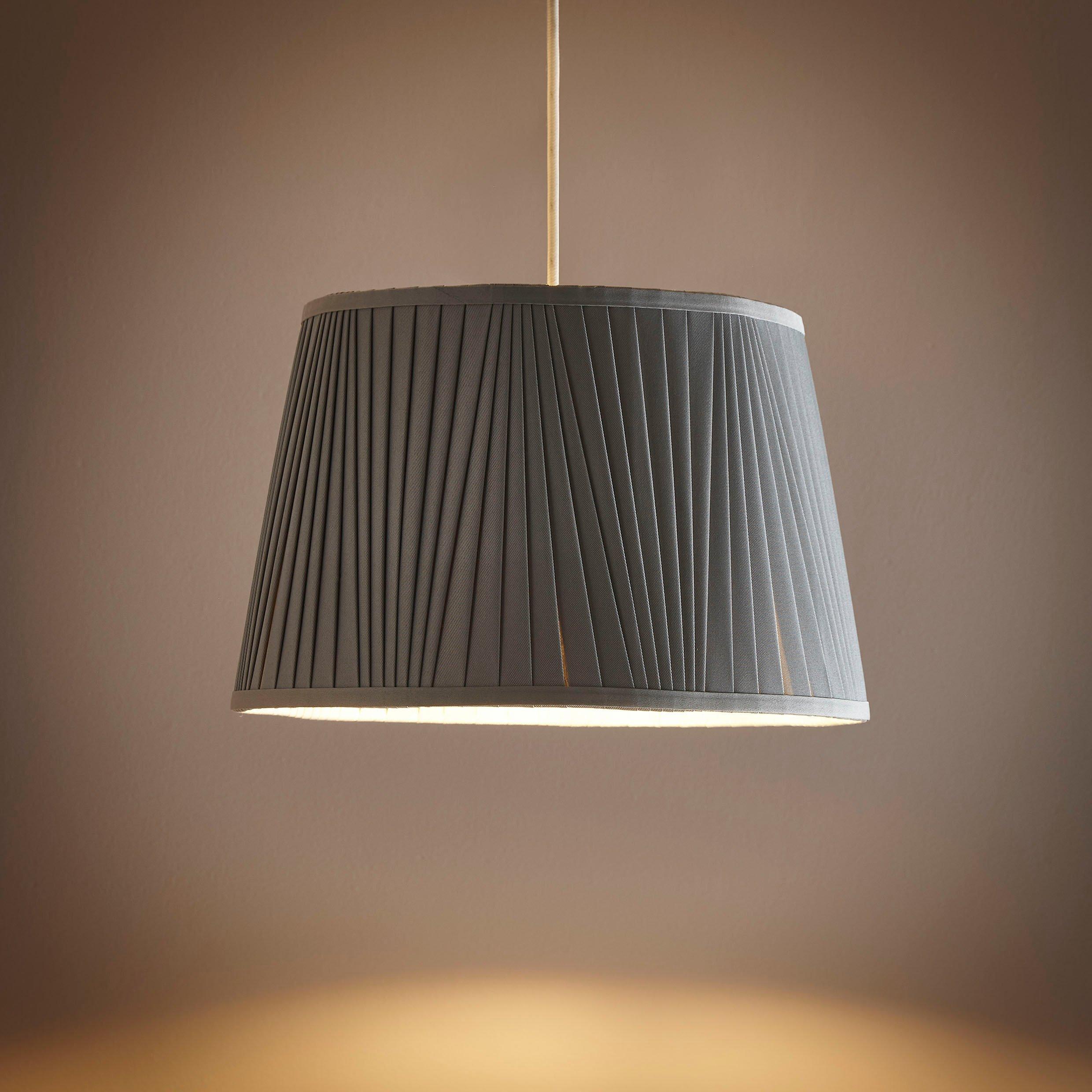 Grey - K Living - Shantung Pleat Black LightShade Ceiling/Table Lamp - 2