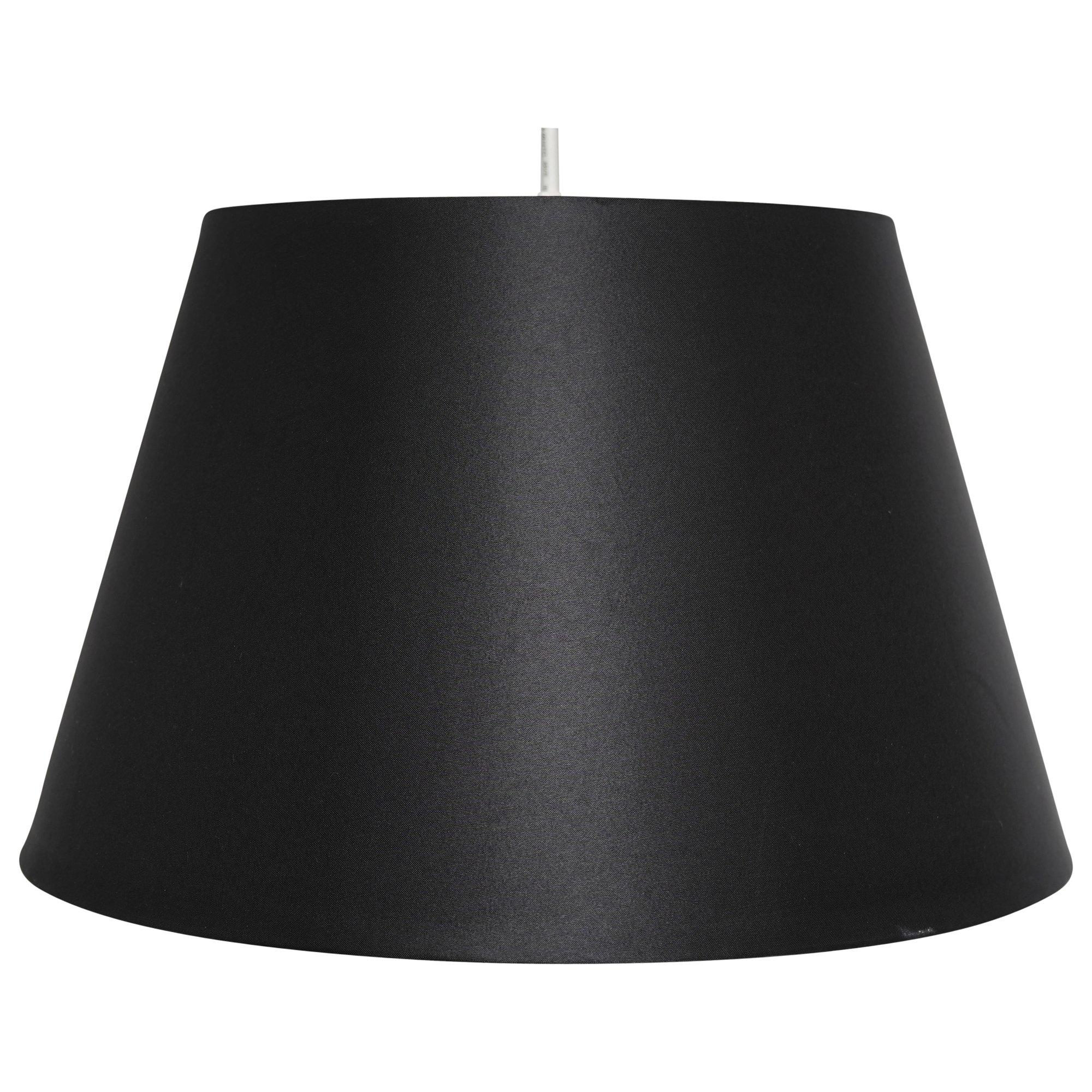 K Living  Satin Drum Ceiling Table Lamp Shade - Black - L