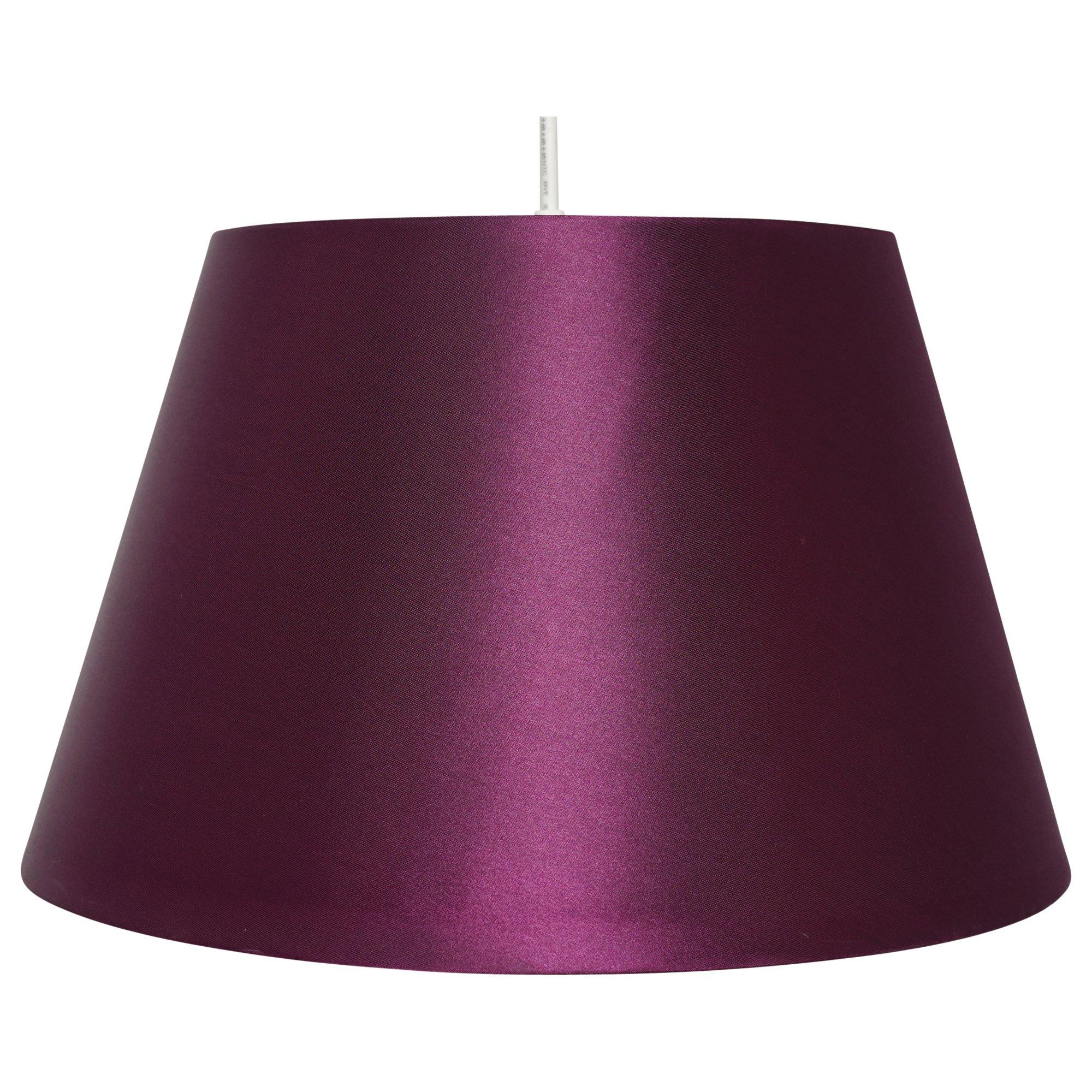 K Living  Satin Drum Ceiling Table Lamp Shade - Plum - Large