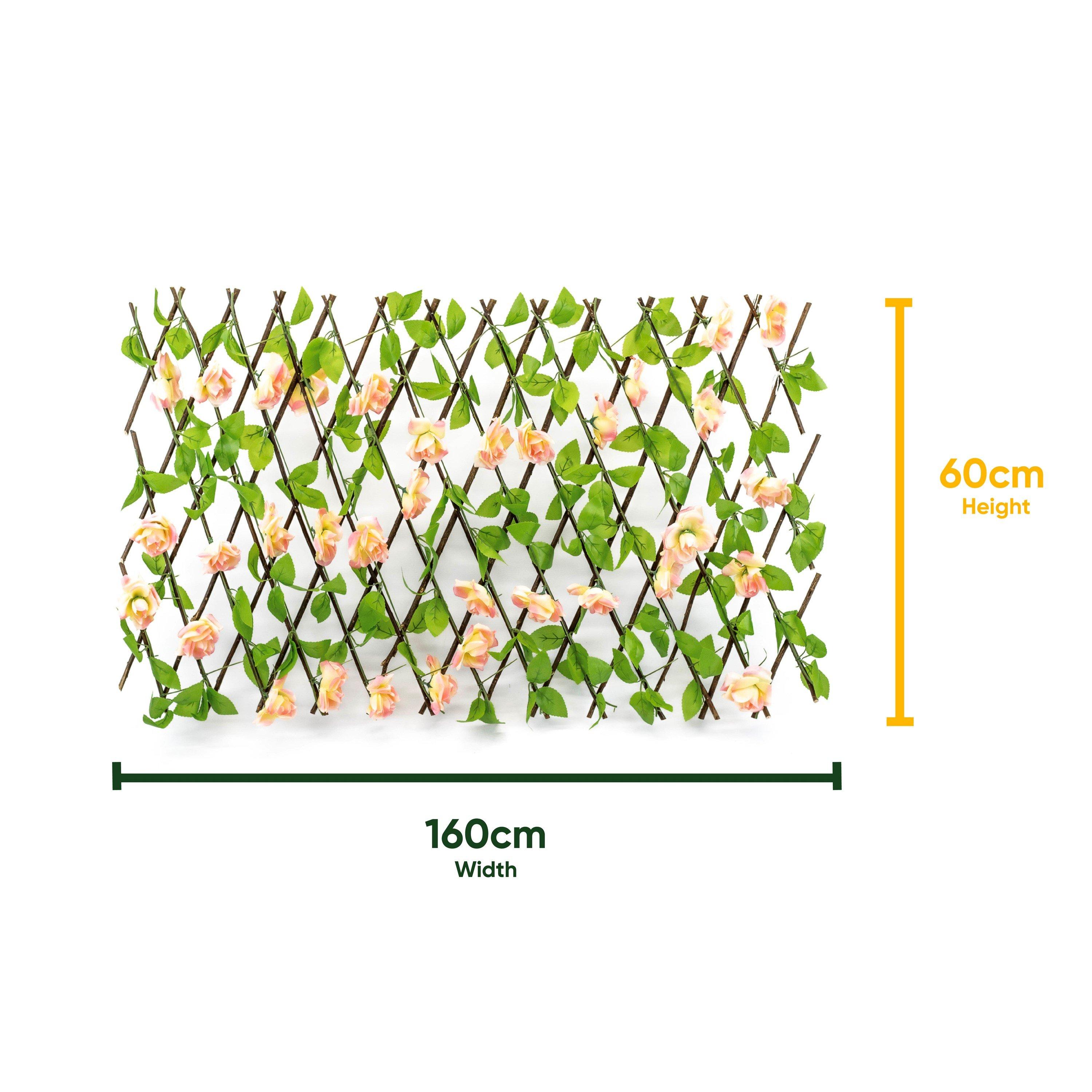Green/Pink - Streetwize - Solar Pink Flower Trellis - 2