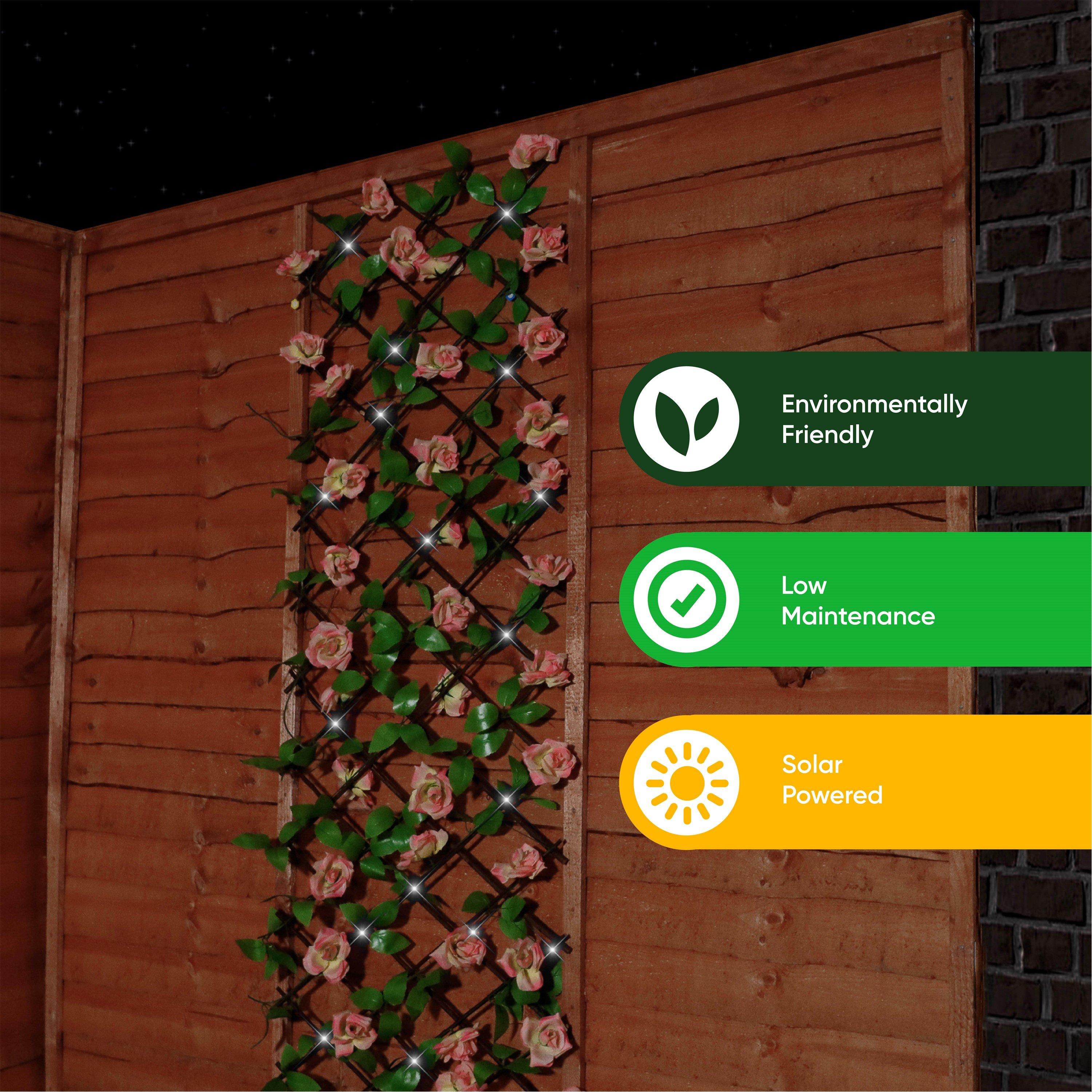 Green/Pink - Streetwize - Solar Pink Flower Trellis - 4
