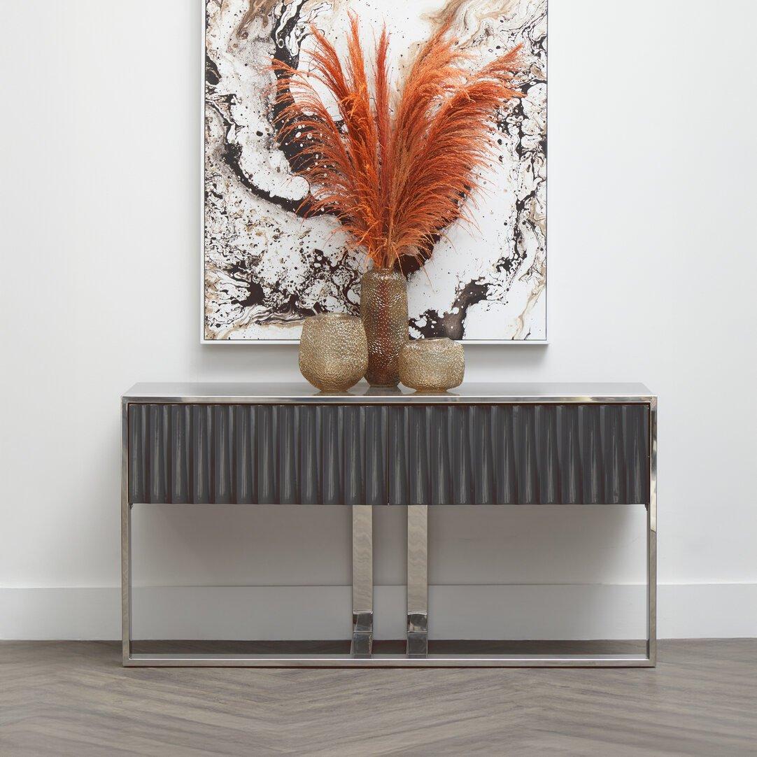Fifty Five South  Genoa Finish Console Table Grey