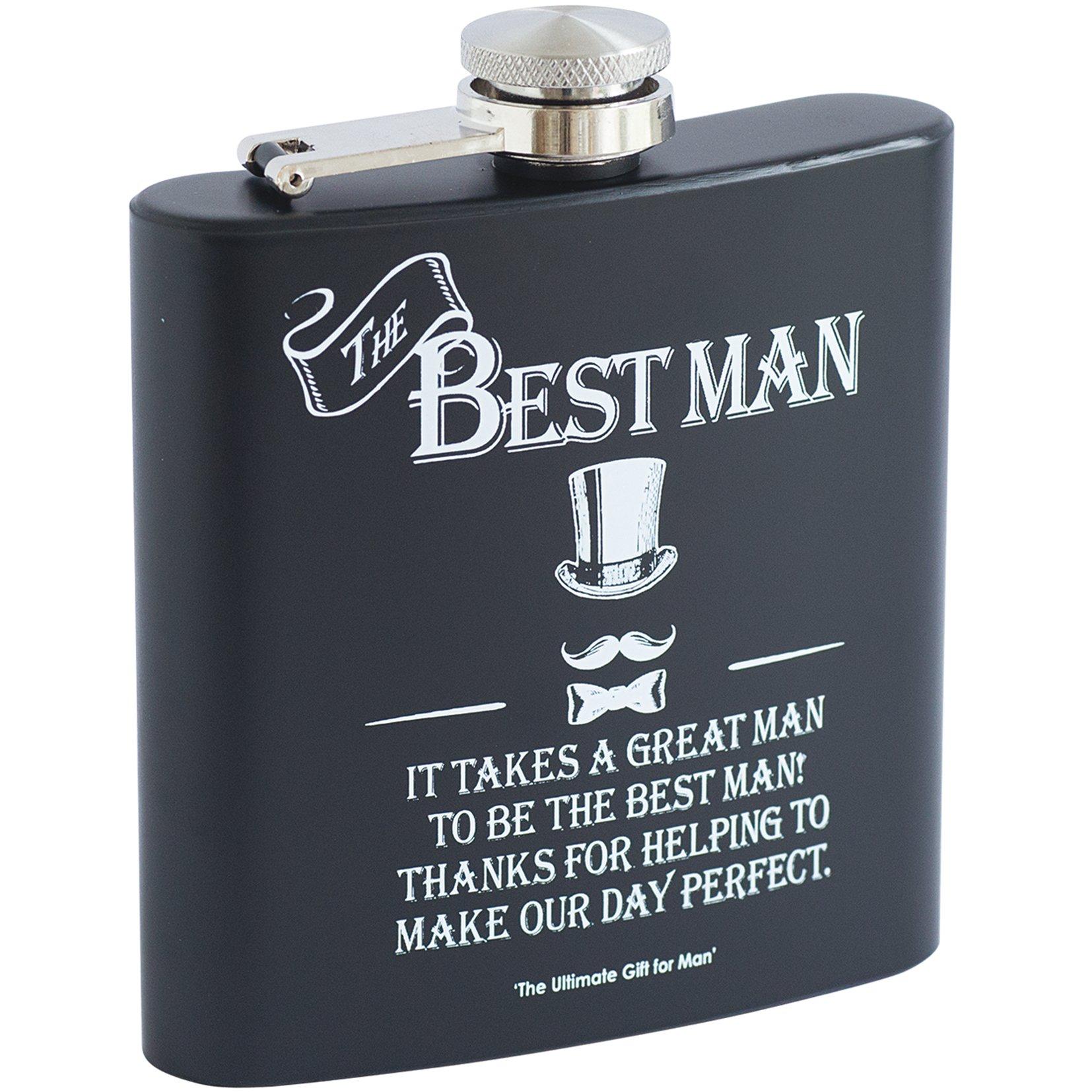 Black - Ultimate Gift For Man - 8886 - Best Man Hip Flask