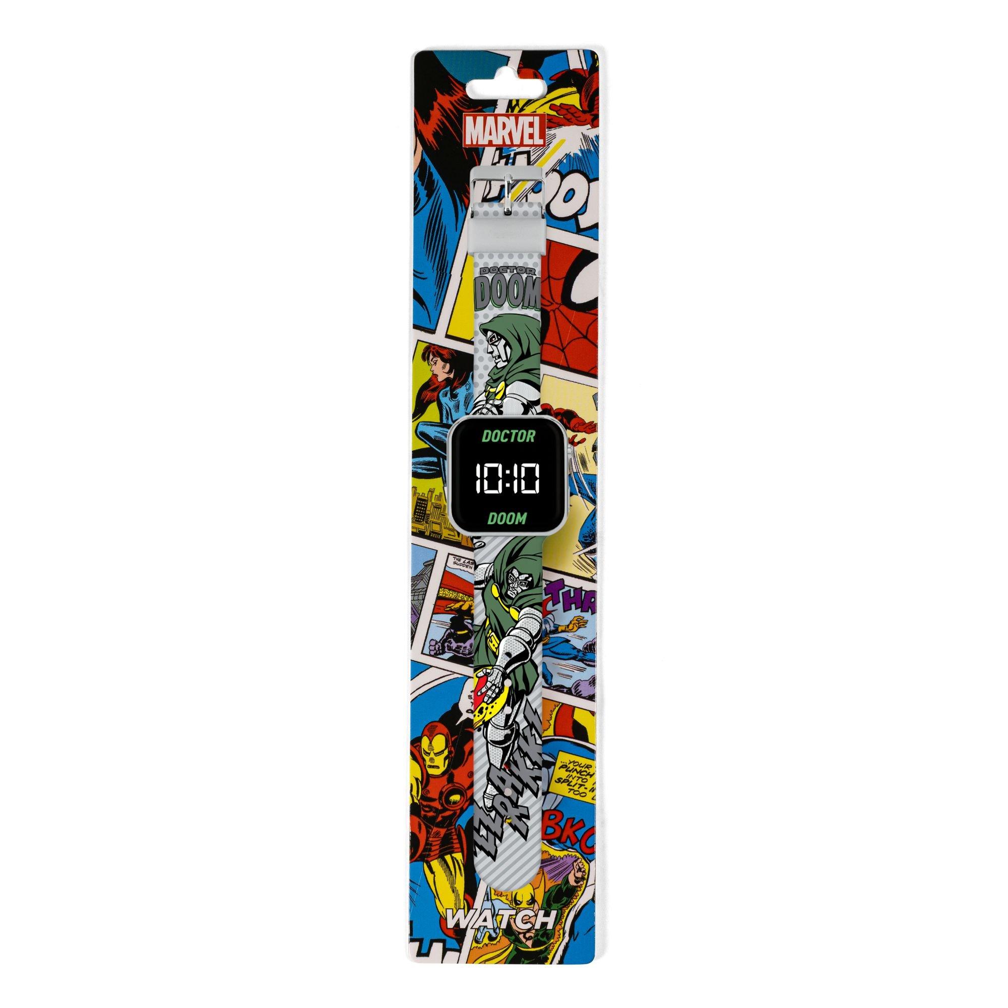 Grey - Marvel - Doctor Doom LED Silicone Strap Watch - 5