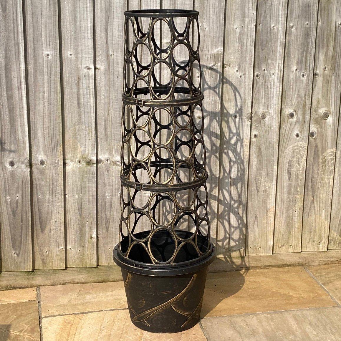 Brown - YouGarden - Tower Pot and Frame - 3