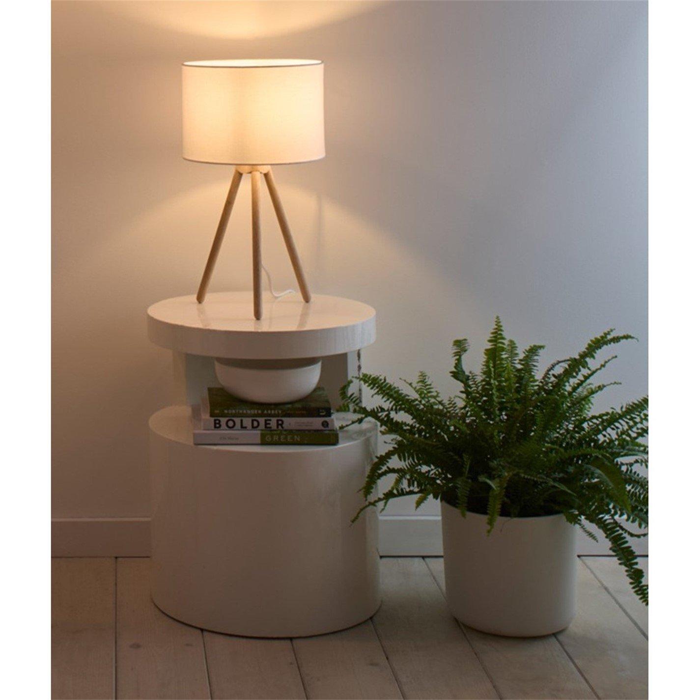 Natural - K Living - Erice Wooden Tripod Table Lamp - 2