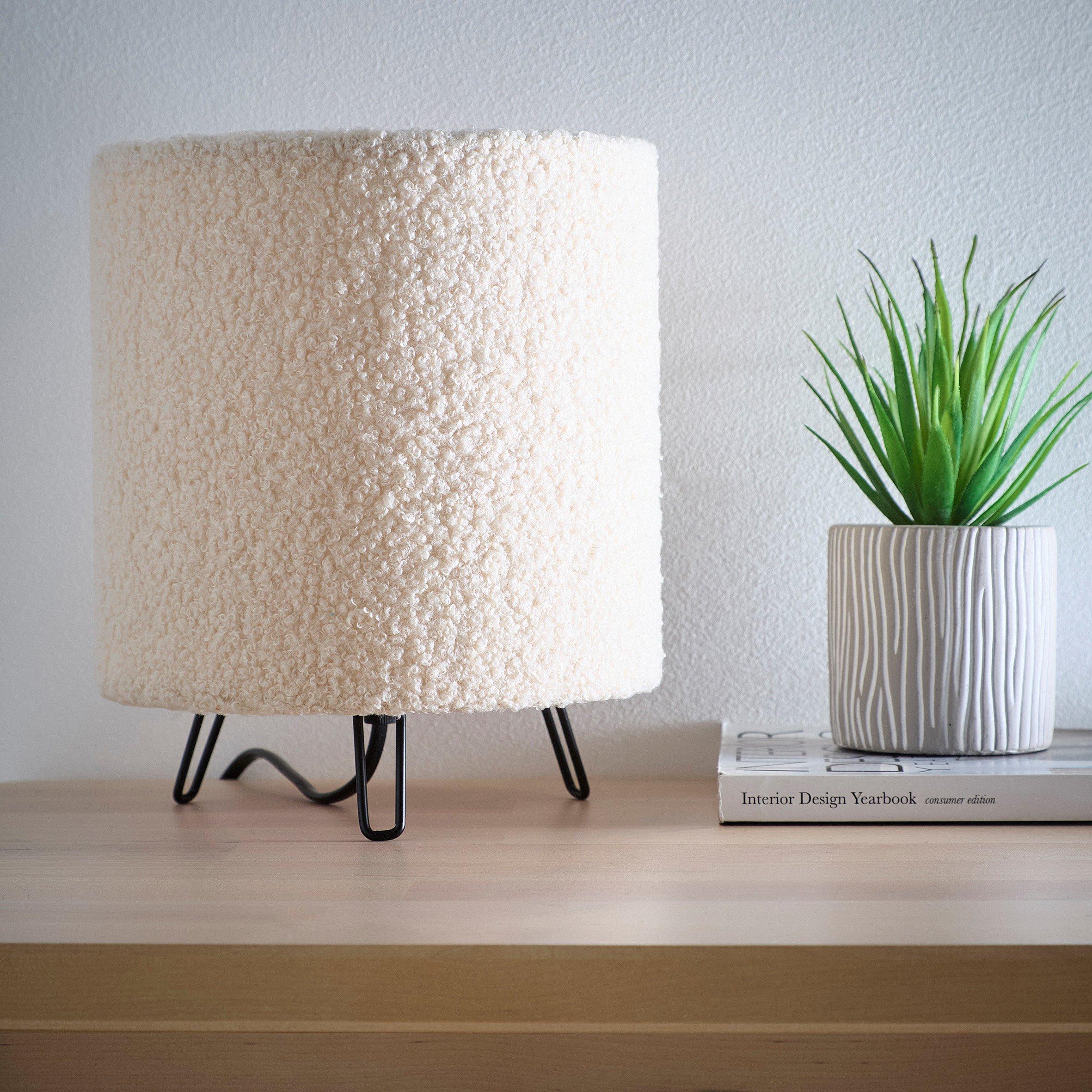 Cream - K Living - Miami Cream Linen Table Lamp - 1