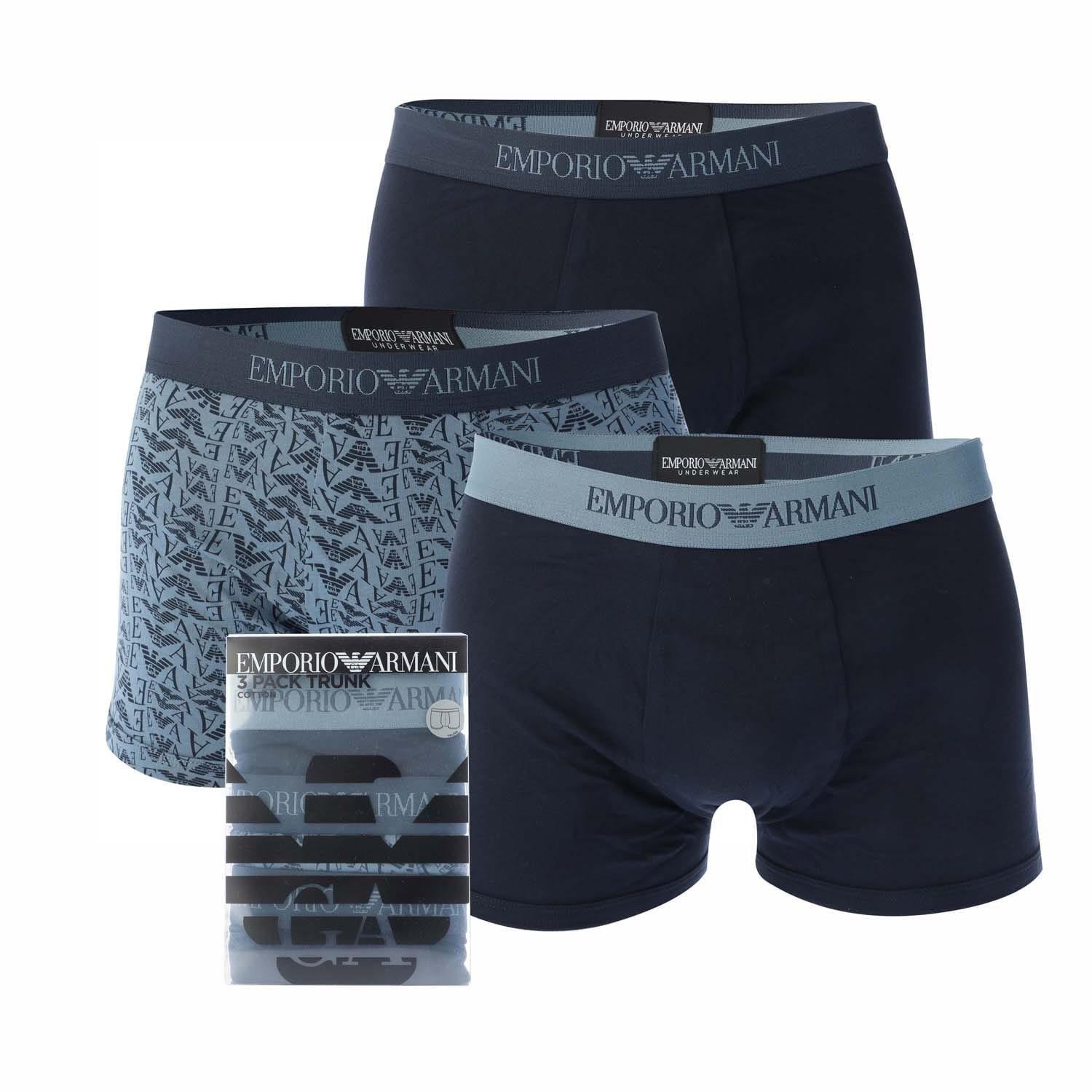 Various - Emporio Armani - 3 Pack of Pure Cotton Trunks
