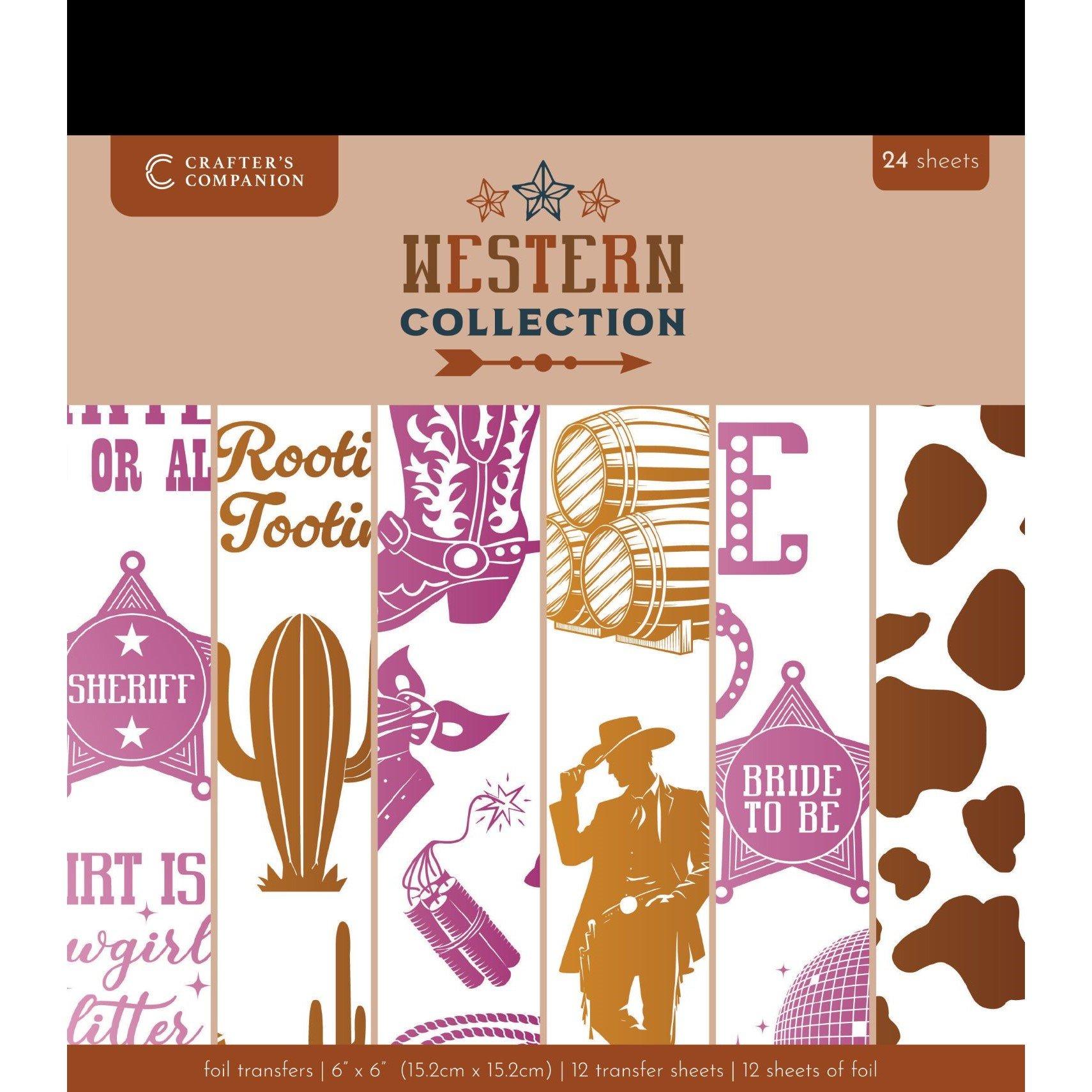 Crafters Companion Western Collection 6x6 Foil Transfers