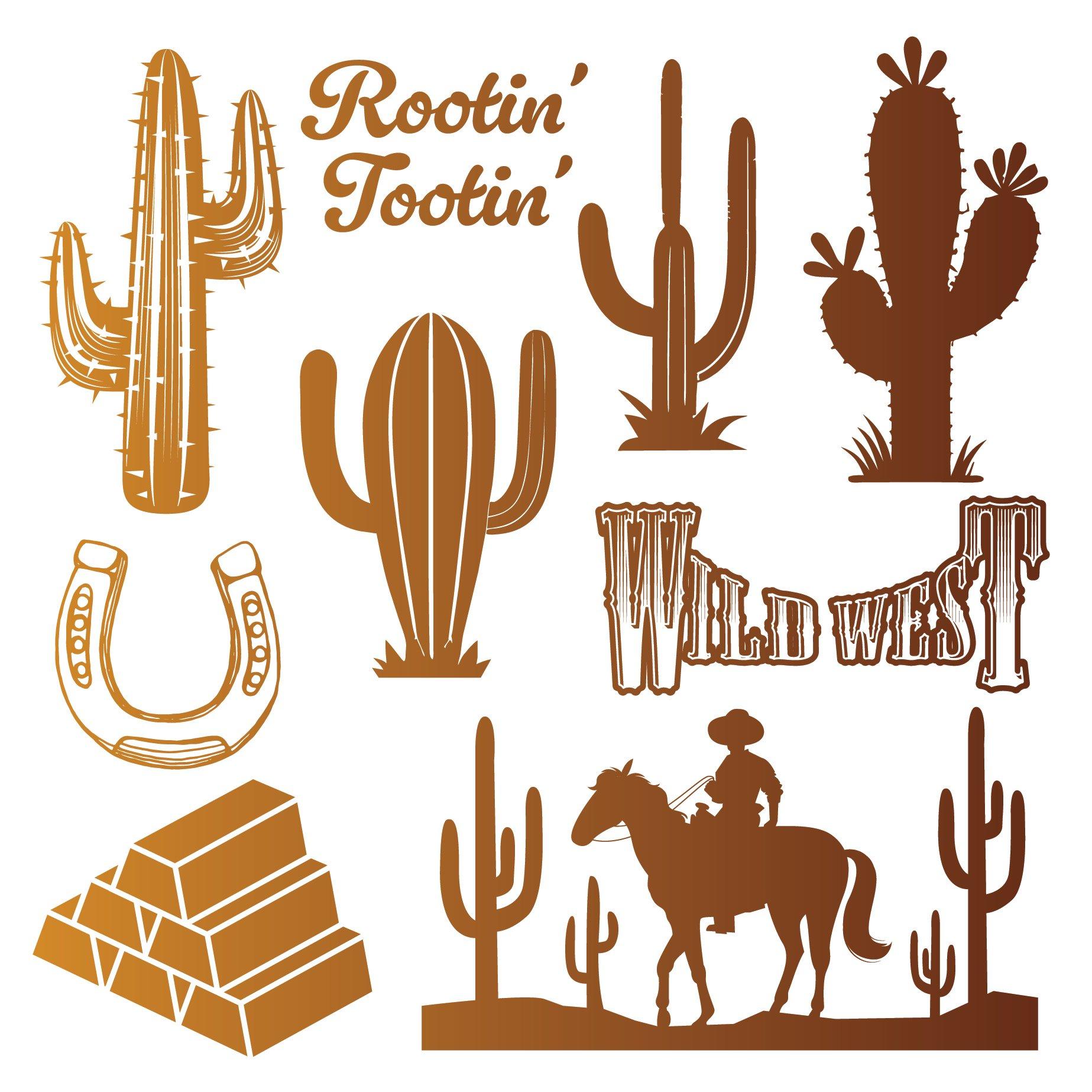 Multi - Crafters Companion - Western Collection 6x6 Foil Transfers - 4