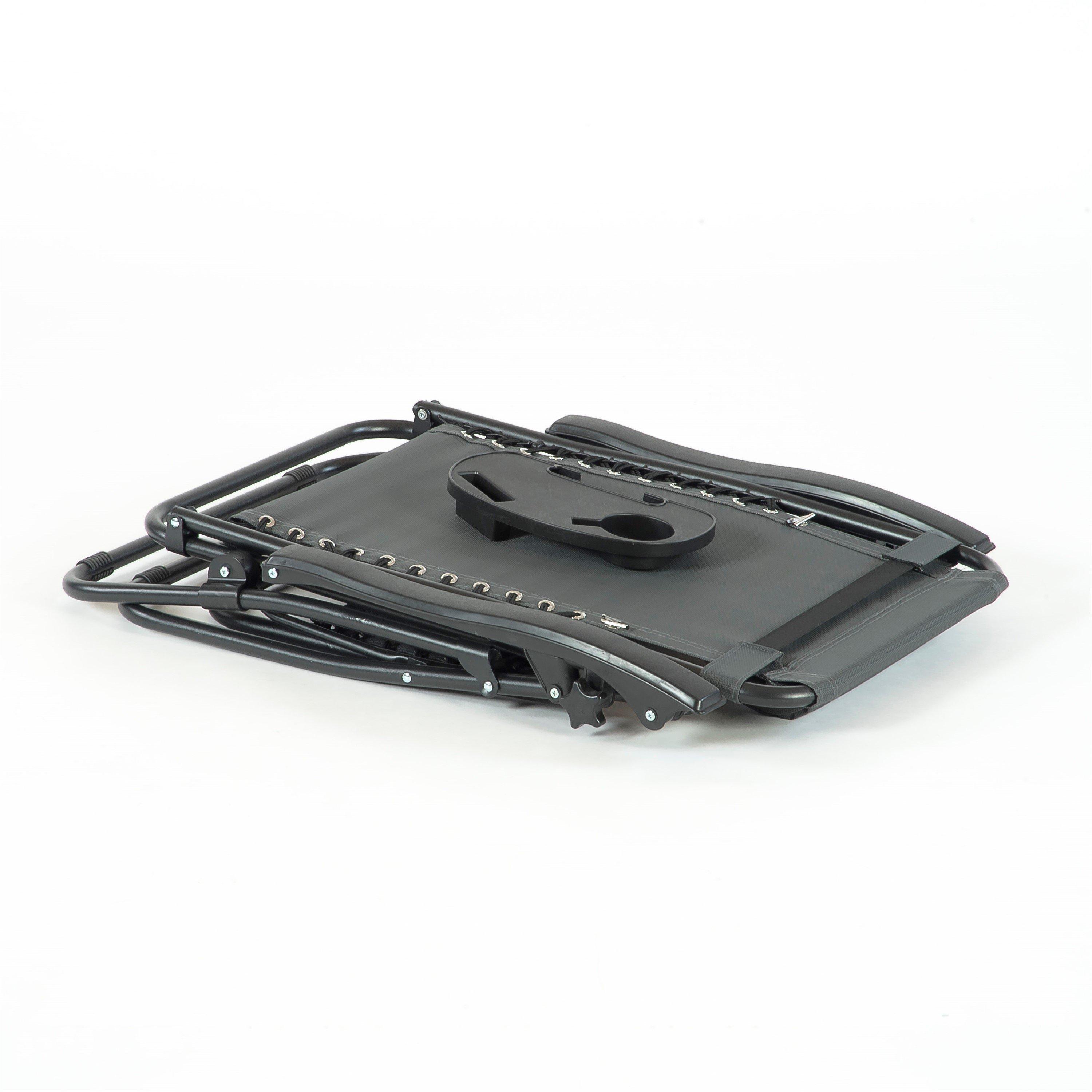 Charcoal - Suntime - Relaxer Lounger with Cup Holder - 3