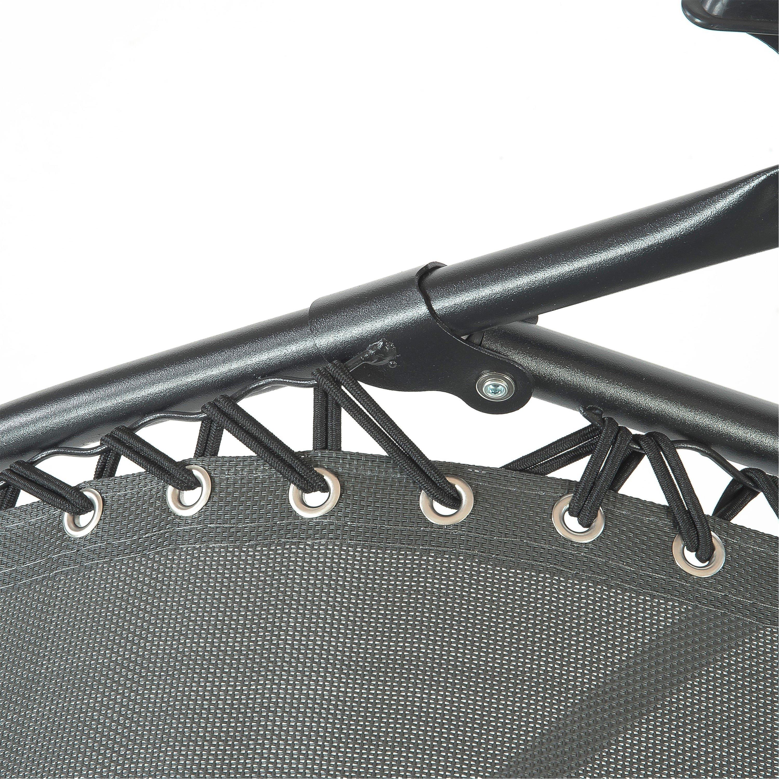 Charcoal - Suntime - Relaxer Lounger with Cup Holder - 4