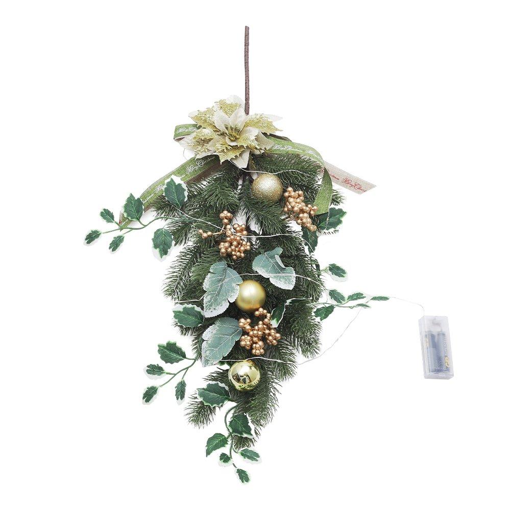 Green - LIFE IDEAS - Christmas Swag LED Lights Holiday Decor - 3