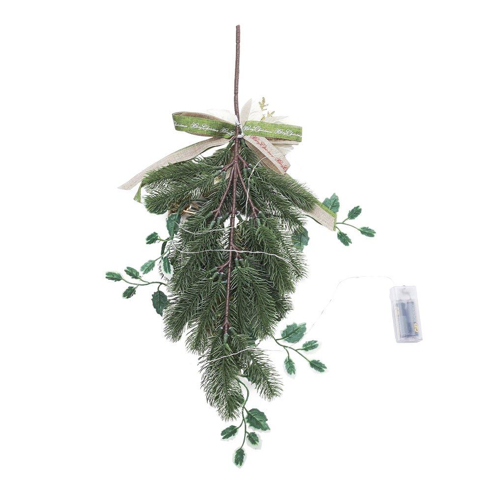 Green - LIFE IDEAS - Christmas Swag LED Lights Holiday Decor - 4