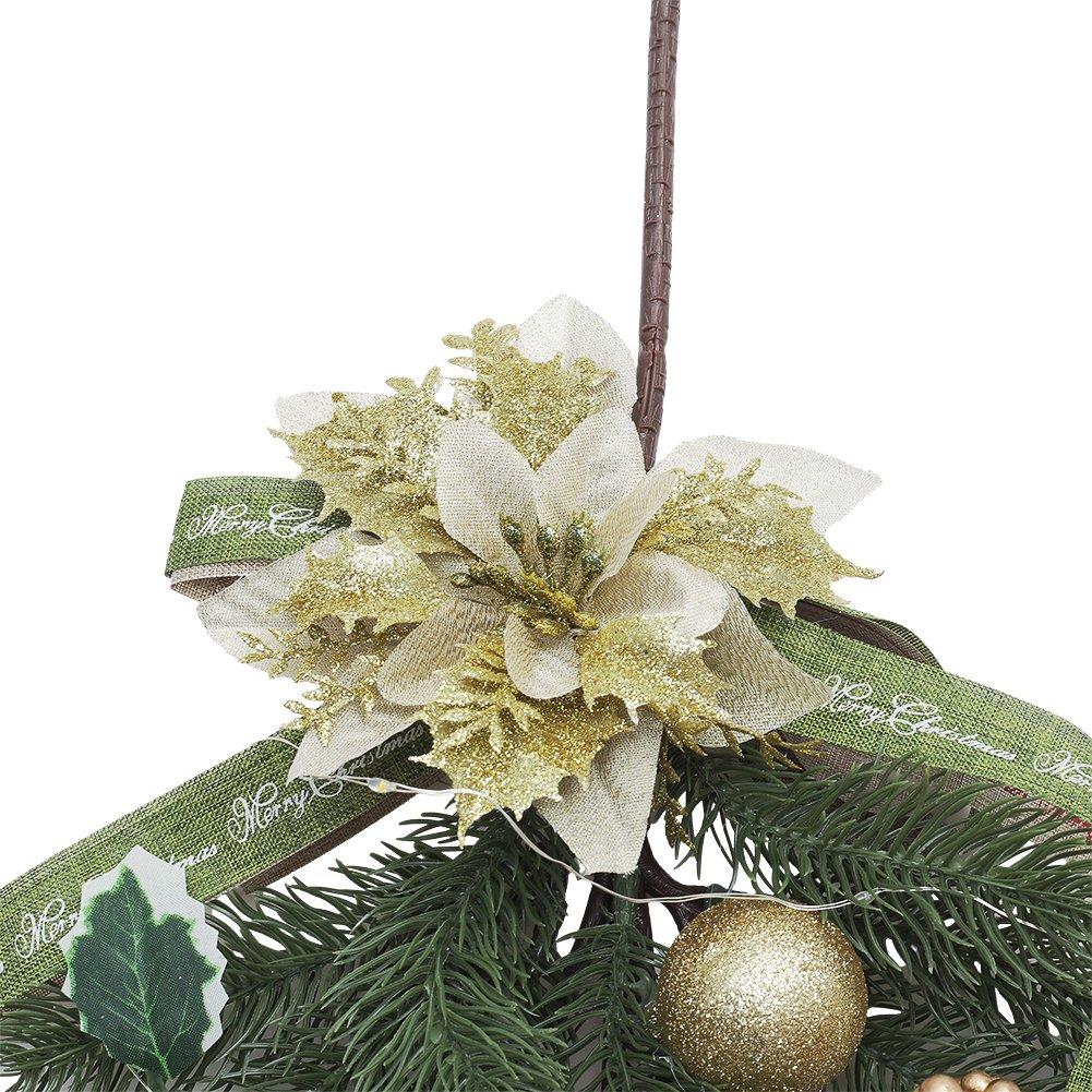 Green - LIFE IDEAS - Christmas Swag LED Lights Holiday Decor - 5