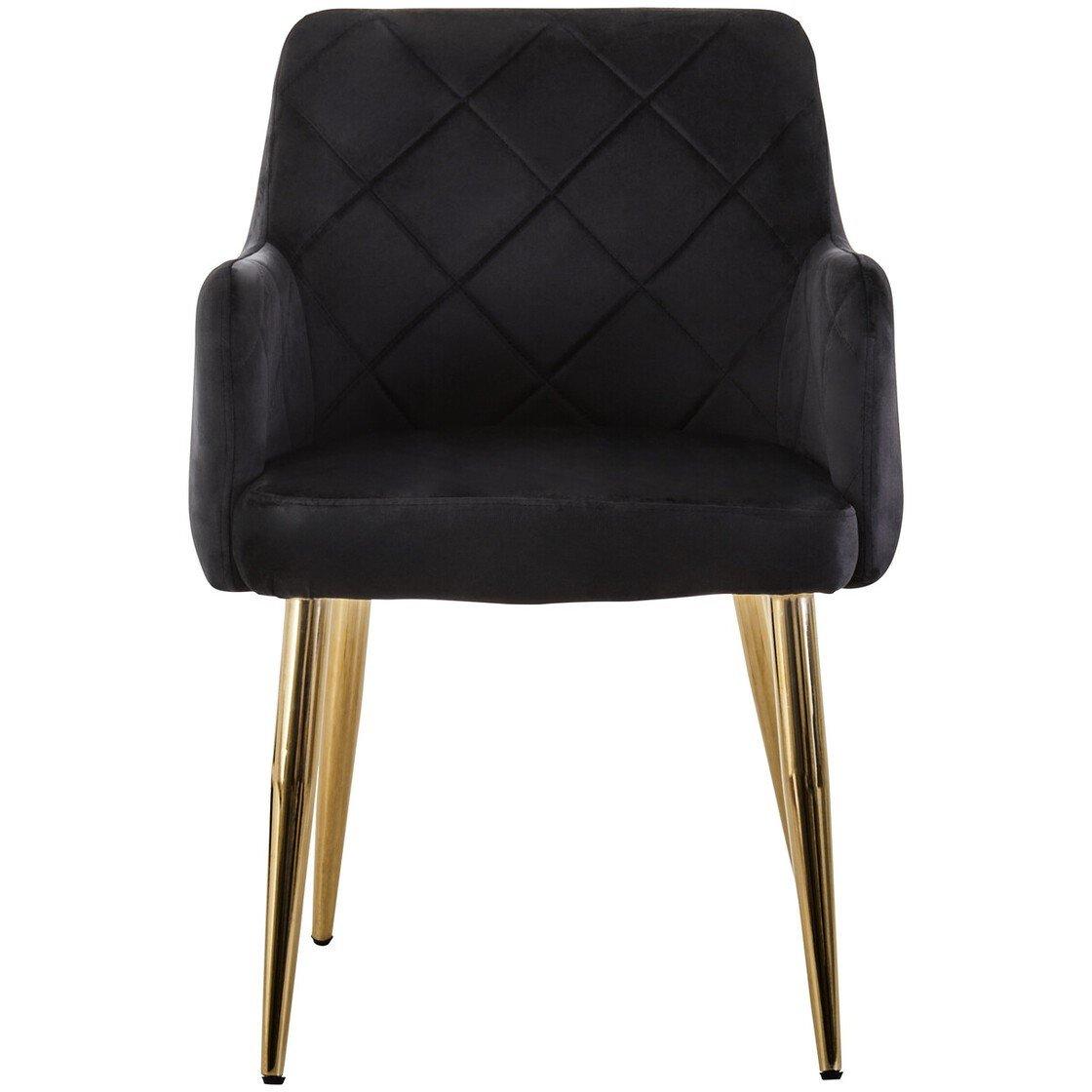 Interiors By Premier  Tamzin Velvet Angular Dining Chair Black