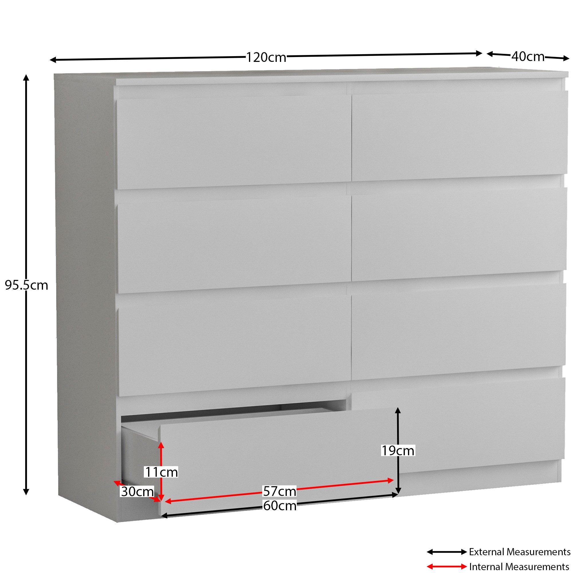 White - Lassic - Vida Designs 3 Piece Denver Bedroom Set 5 - 7
