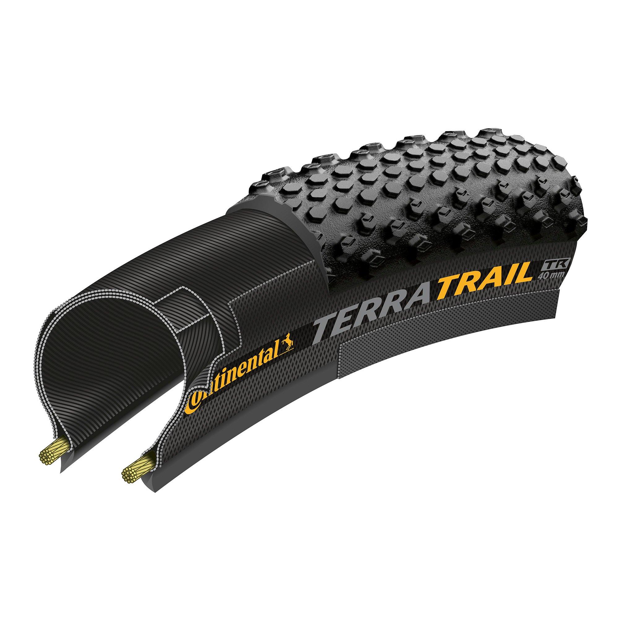 Black/Cream - Continental - Terra Trail ShieldWall Tyre - Foldable PureGrip Co - 3