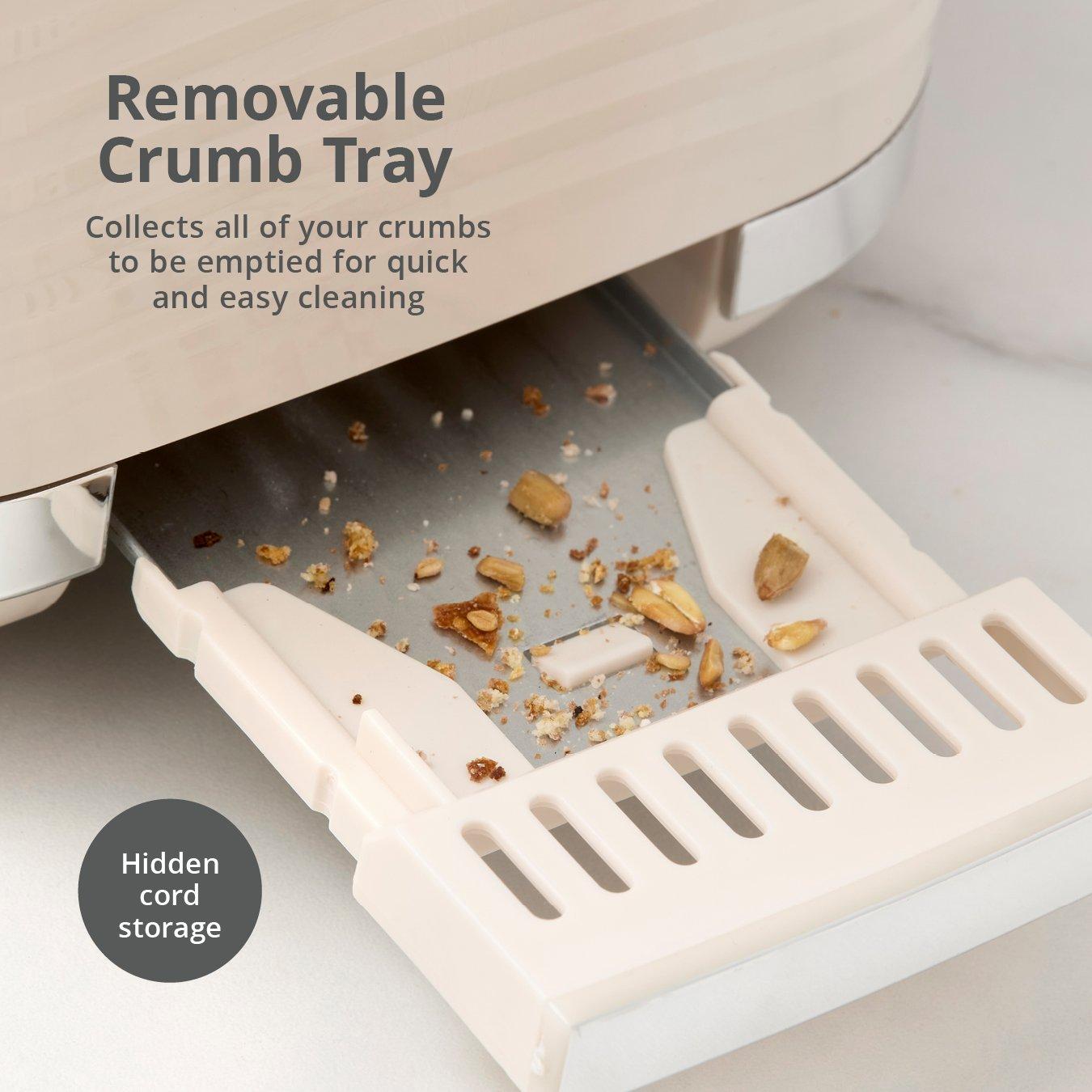 Cream - Swan - Wave 2 Slice Toaster Cream with Chrome Trim - 9