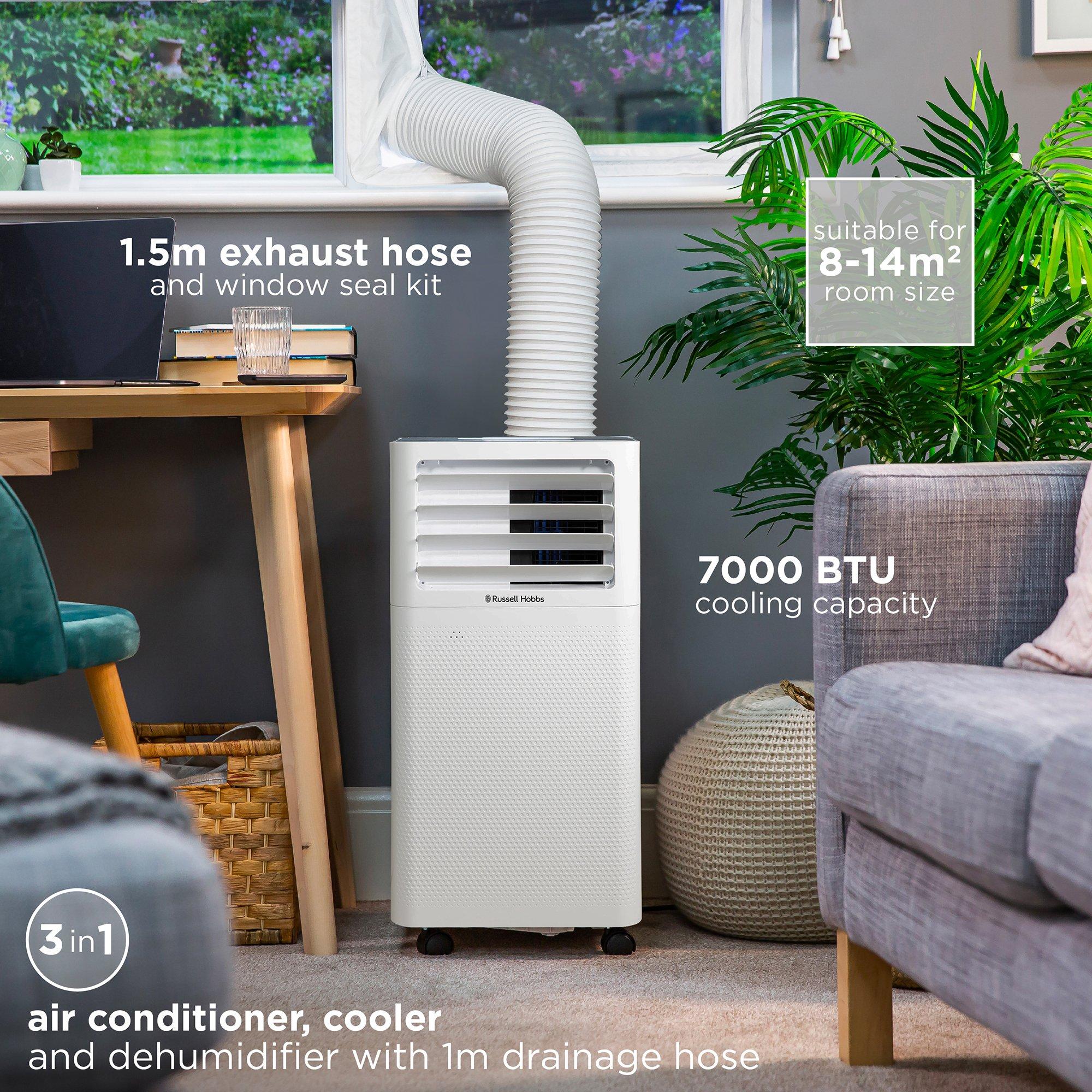 White - Russell Hobbs - RHPAC3001 Portable Air Conditioner - 7