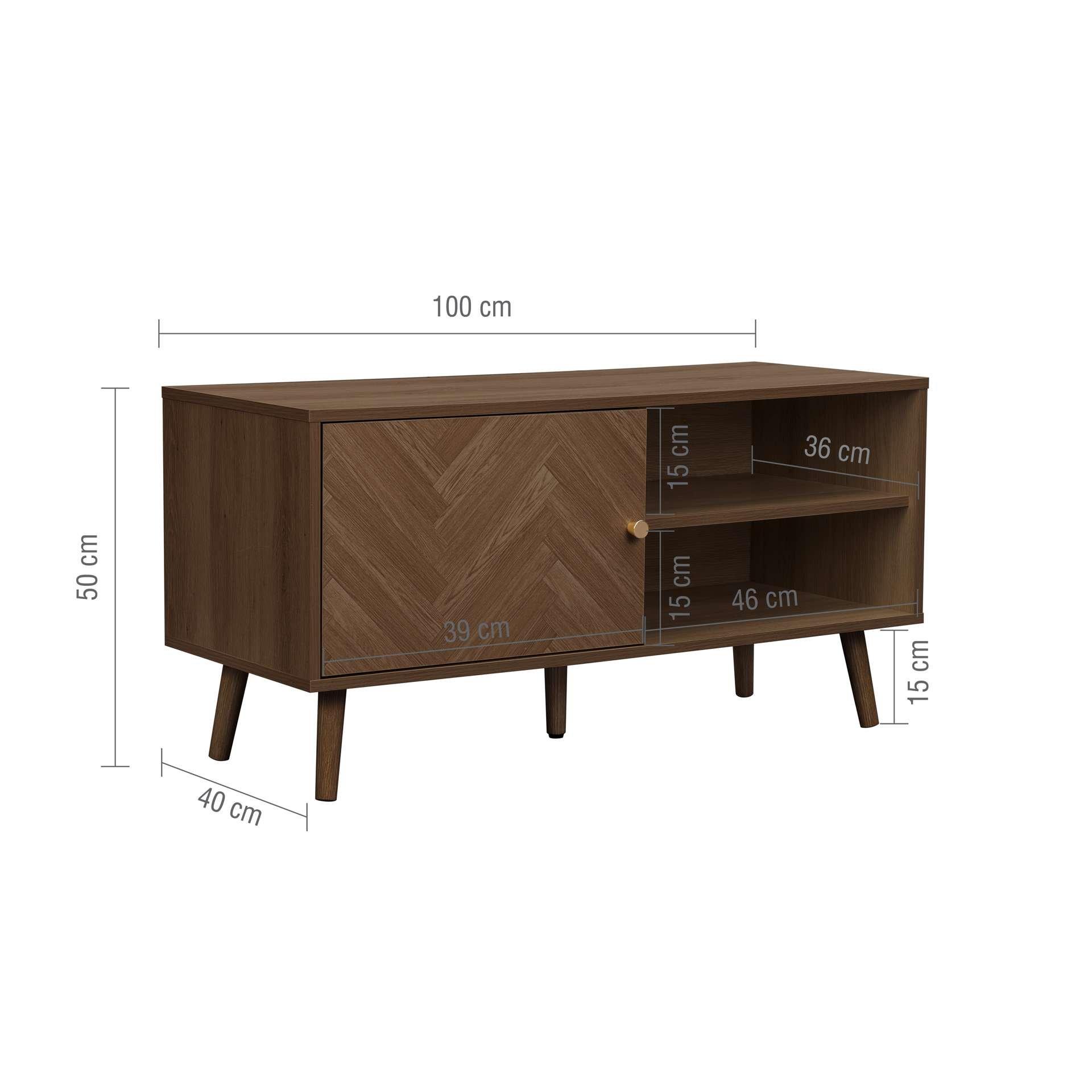 Brown - Birlea - Herringford Small TV Unit - 10