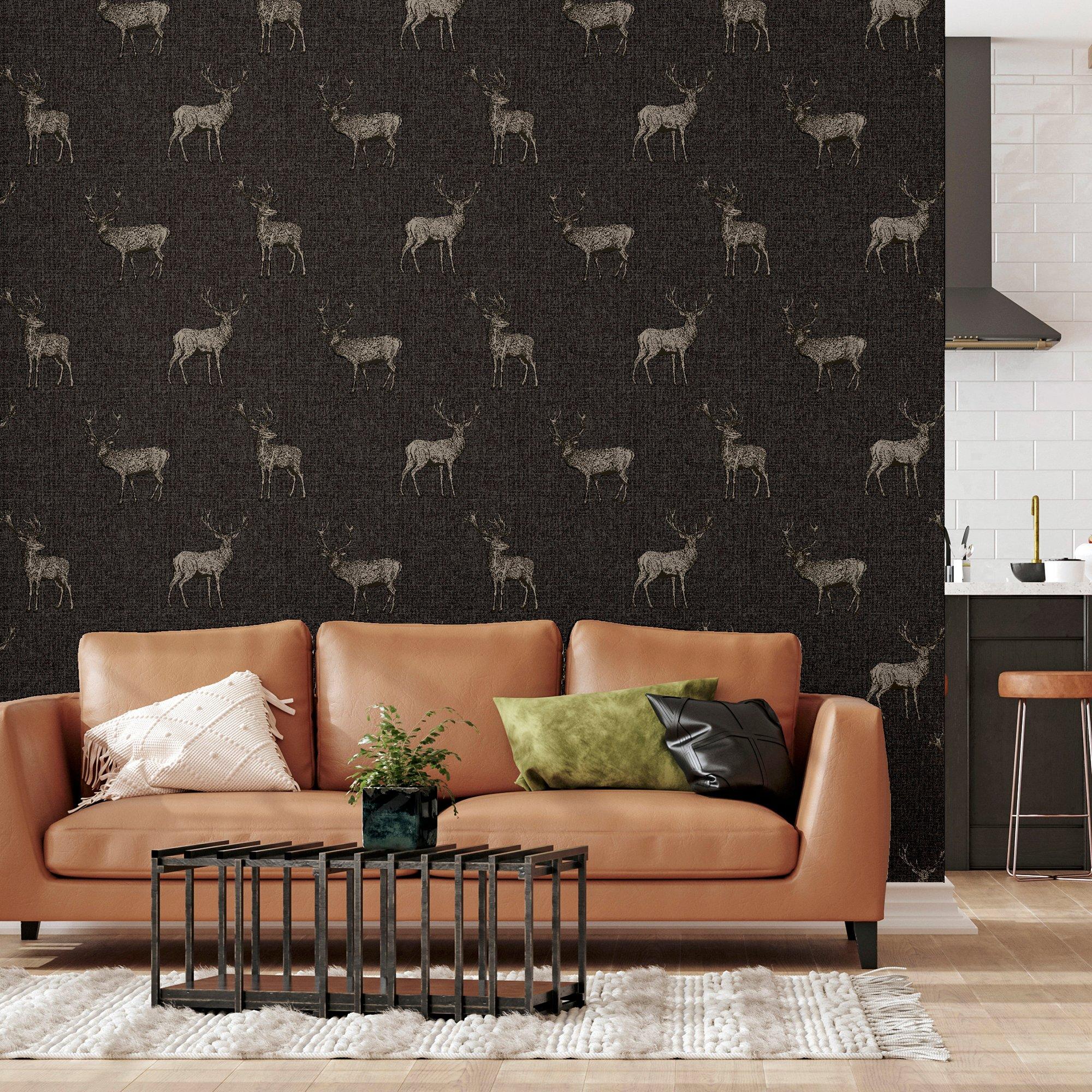 Charcoal & Copp - Arthouse - Heritage Stag Charcoal/Copper sw12 - 3