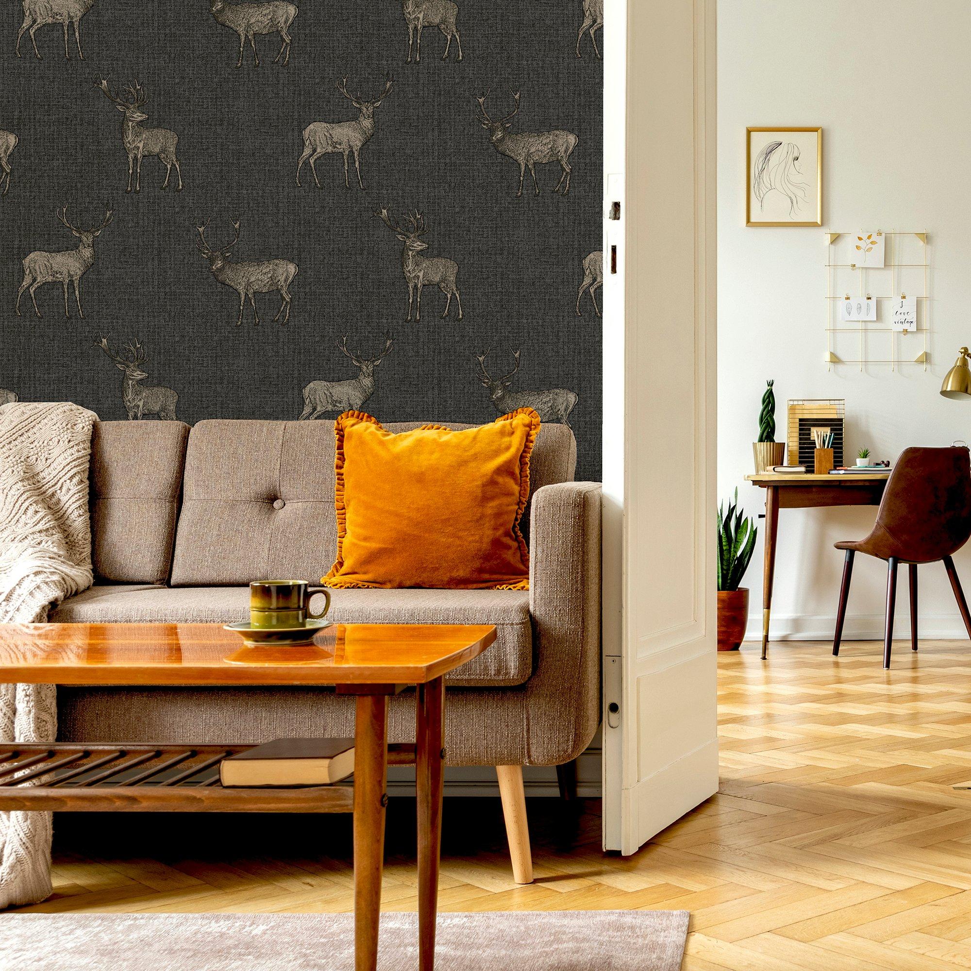 Charcoal & Copp - Arthouse - Heritage Stag Charcoal/Copper sw12 - 4