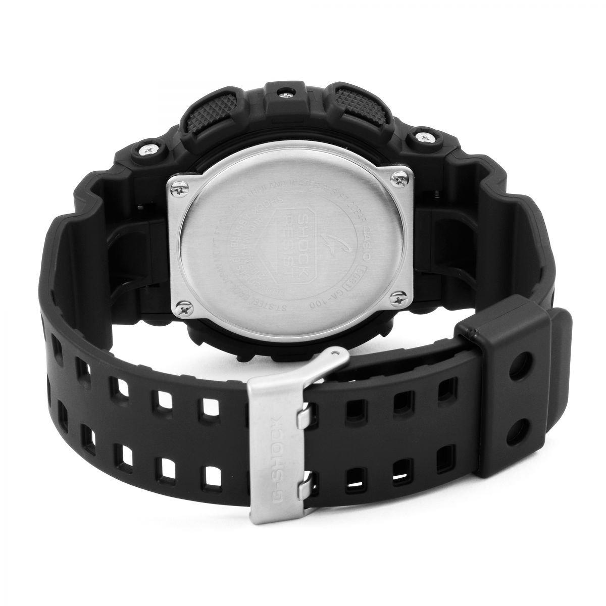 Black And Lcd - Casio - Mens G-Shock Alarm Chronograph Watch GA-100-1A1ER - 5