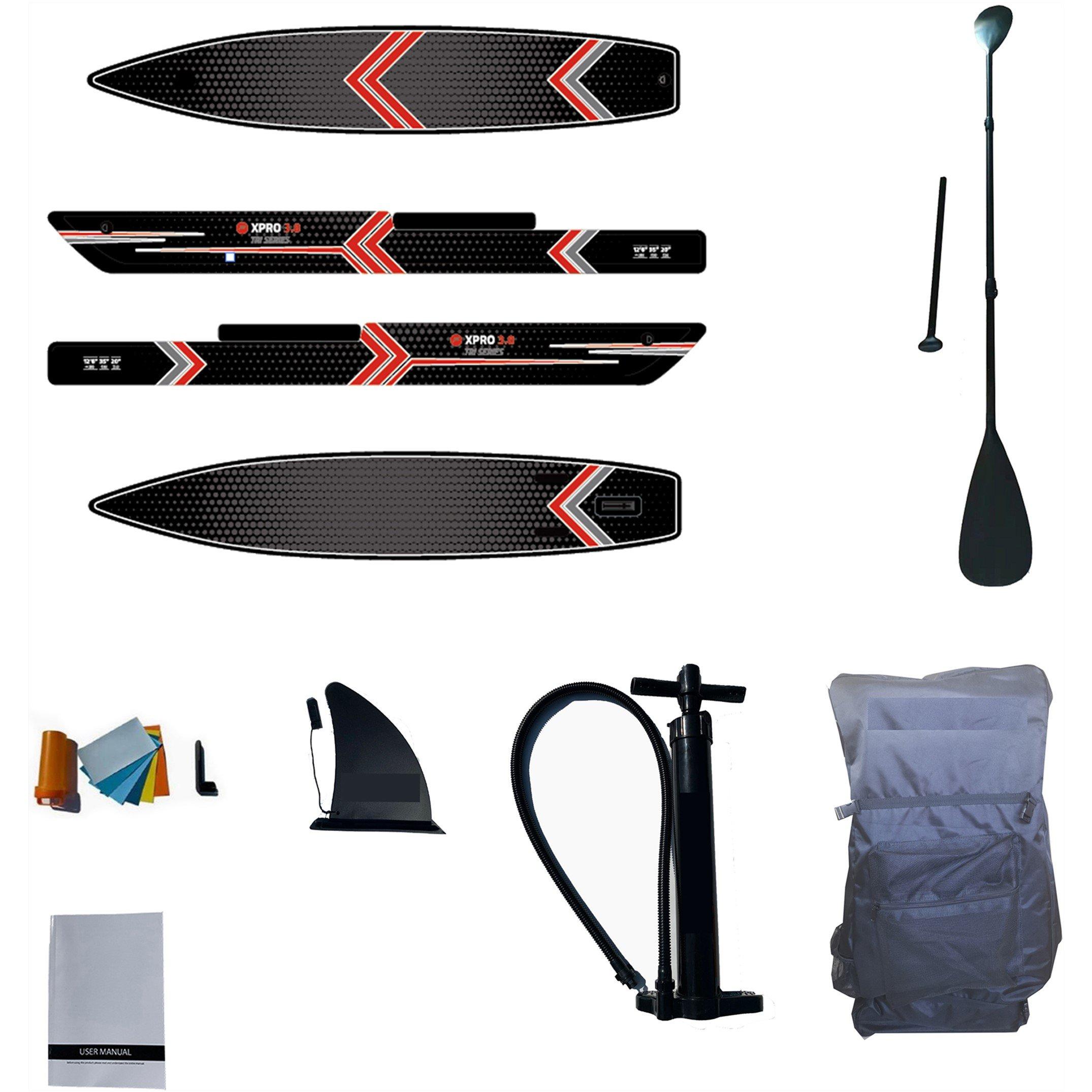 Black - Pure4Fun - PURE   Dual Purpose Inflatable Fishing Kayak/SUP - 3