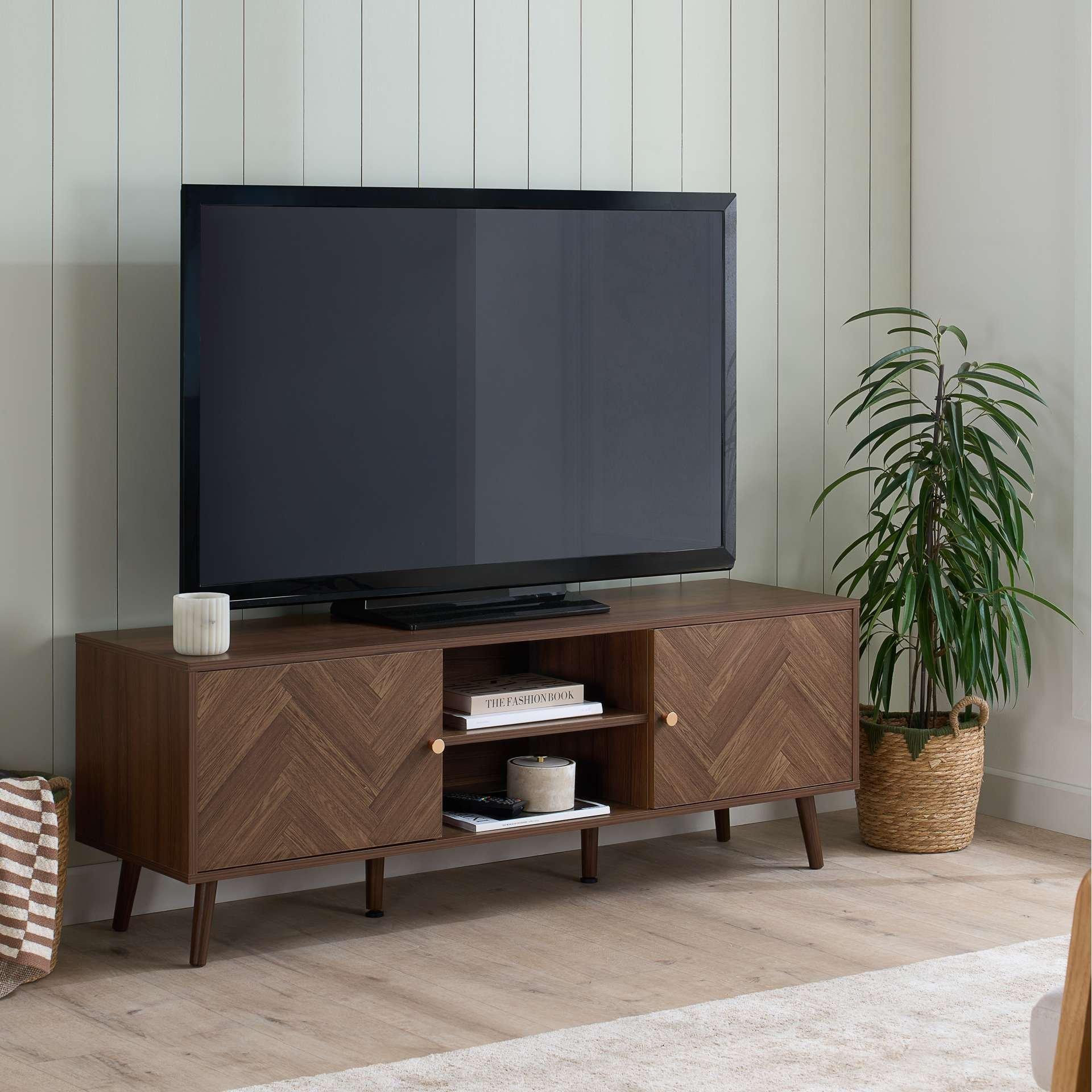 Brown - Birlea - Herringford Large TV Unit - 1