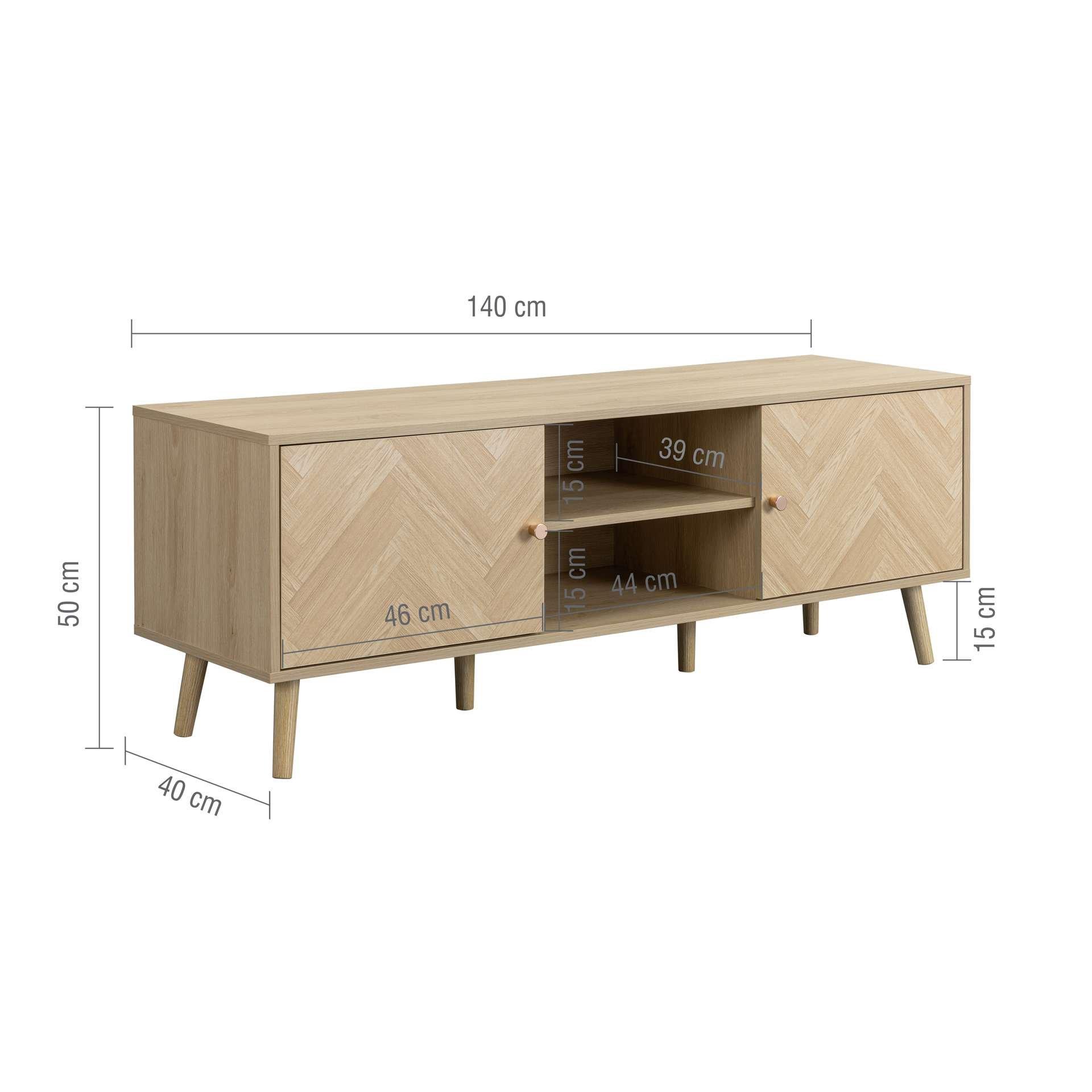 Nude - Birlea - Herringford Large TV Unit - 14