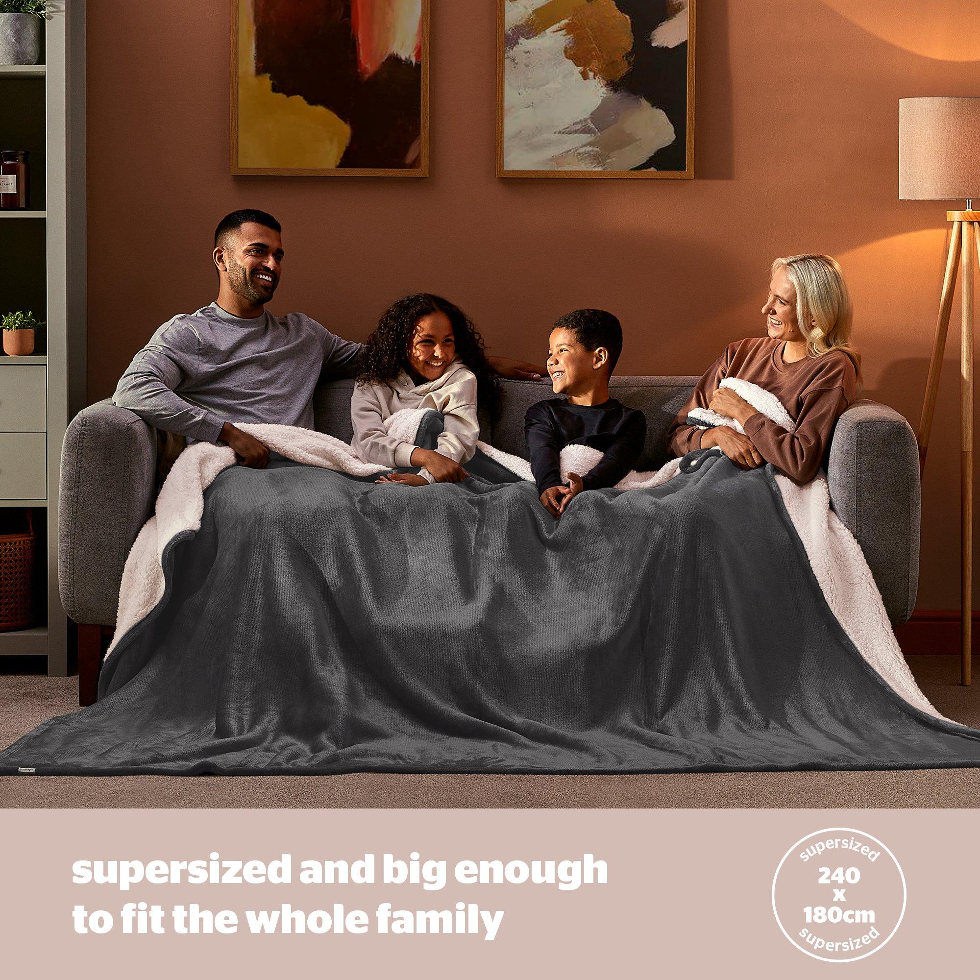 Grey - Silentnight - Snugsie Giant Blanket - 3