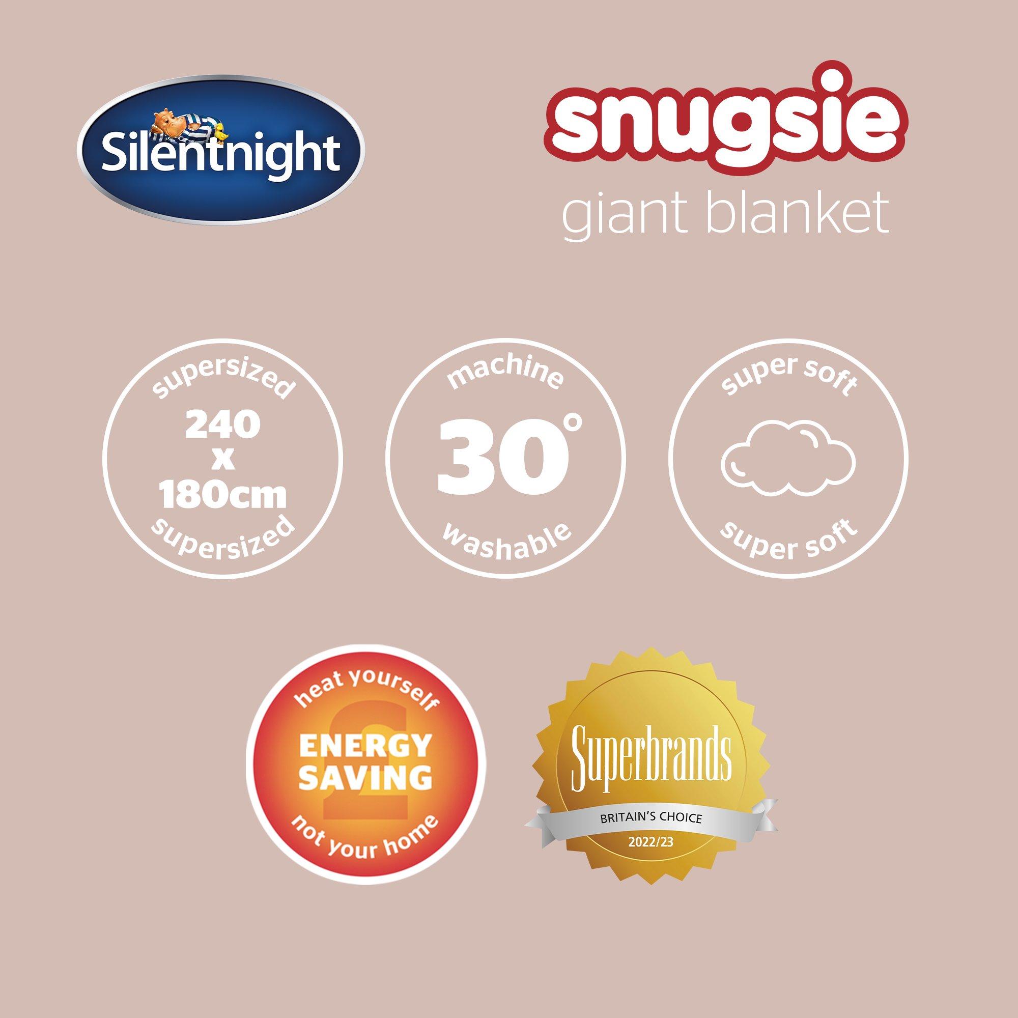 Grey - Silentnight - Snugsie Giant Blanket - 8