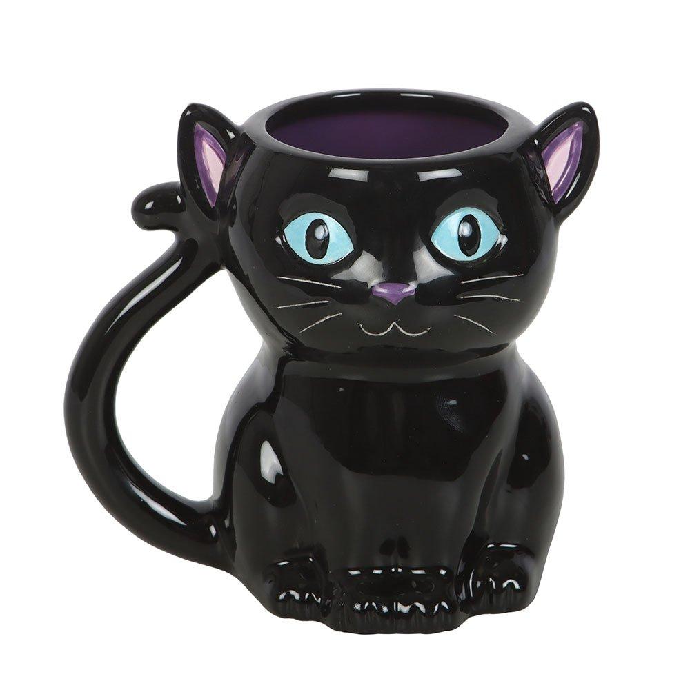 Black - Something Different - Cute and Creepy Black Cat Mug - 2