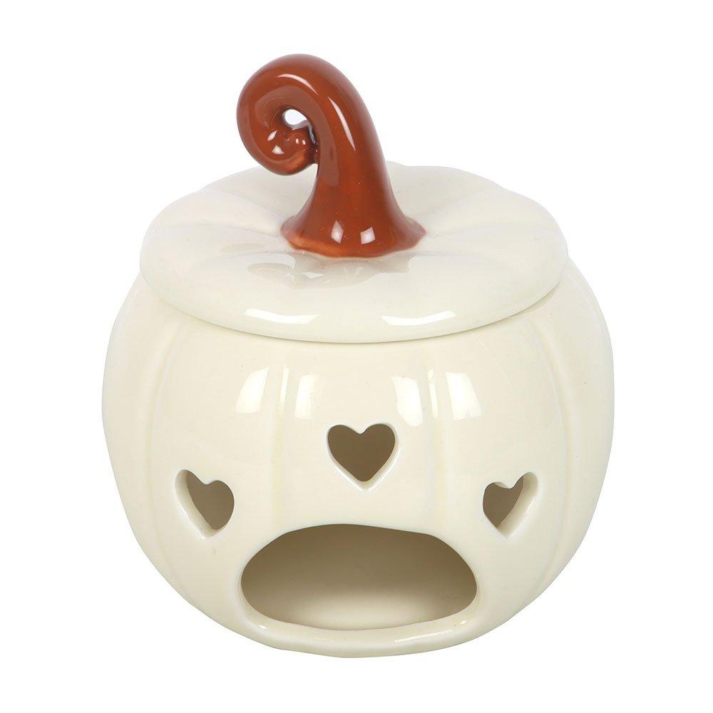 White - Something Different - White Curly Pumpkin Oil Burner - 4