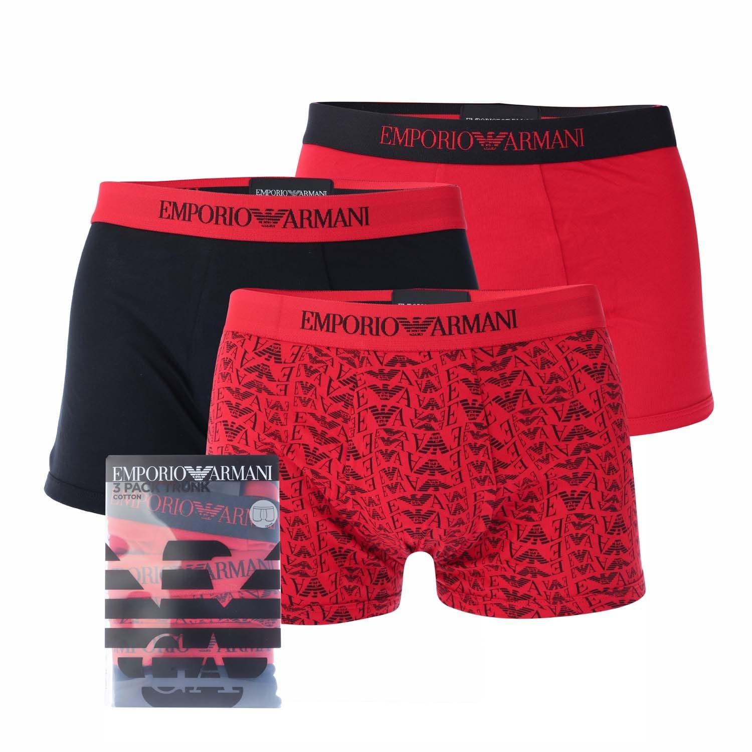 Various - Emporio Armani - 3 Pack of Pure Cotton Trunks