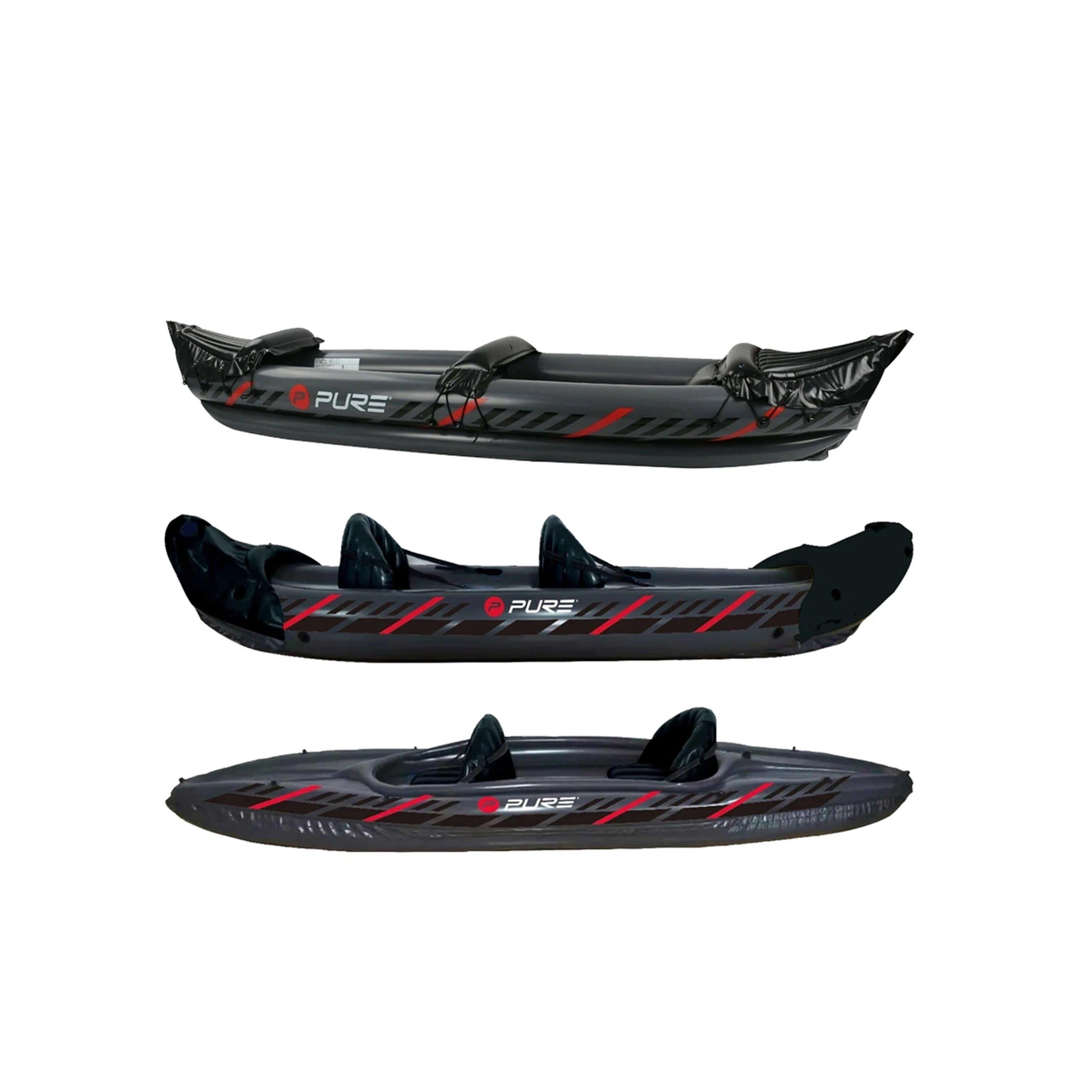 Black - Pure4Fun - PURE XPRO Kayak 3.0   2 Person Inflatable Kayak - 2