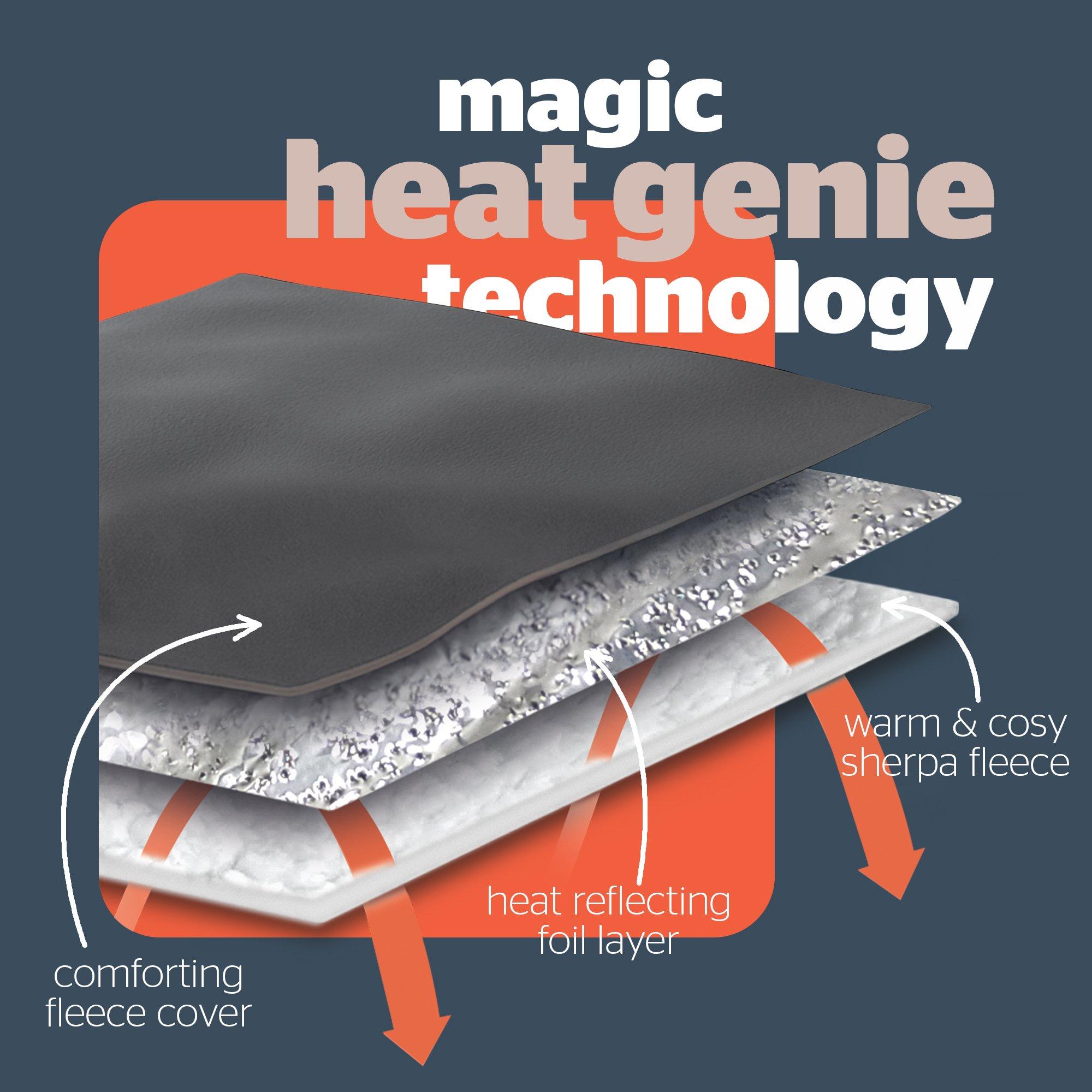 Grey - Silentnight - Heat Genie Self Heating Giant Blanket - 3