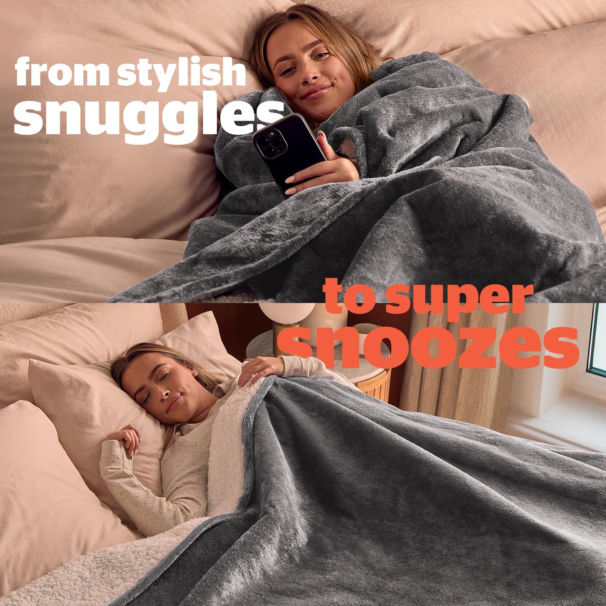 Grey - Silentnight - Heat Genie Self Heating Giant Blanket - 5