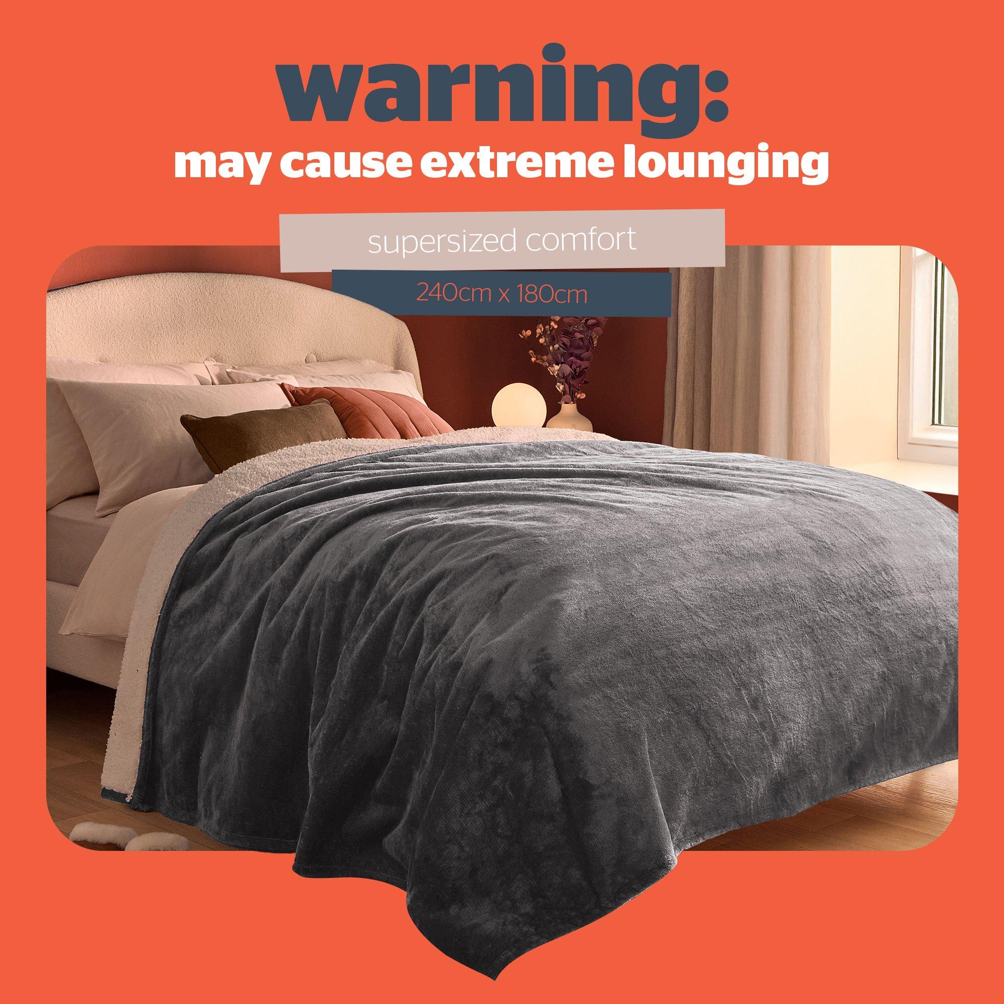 Grey - Silentnight - Heat Genie Self Heating Giant Blanket - 7