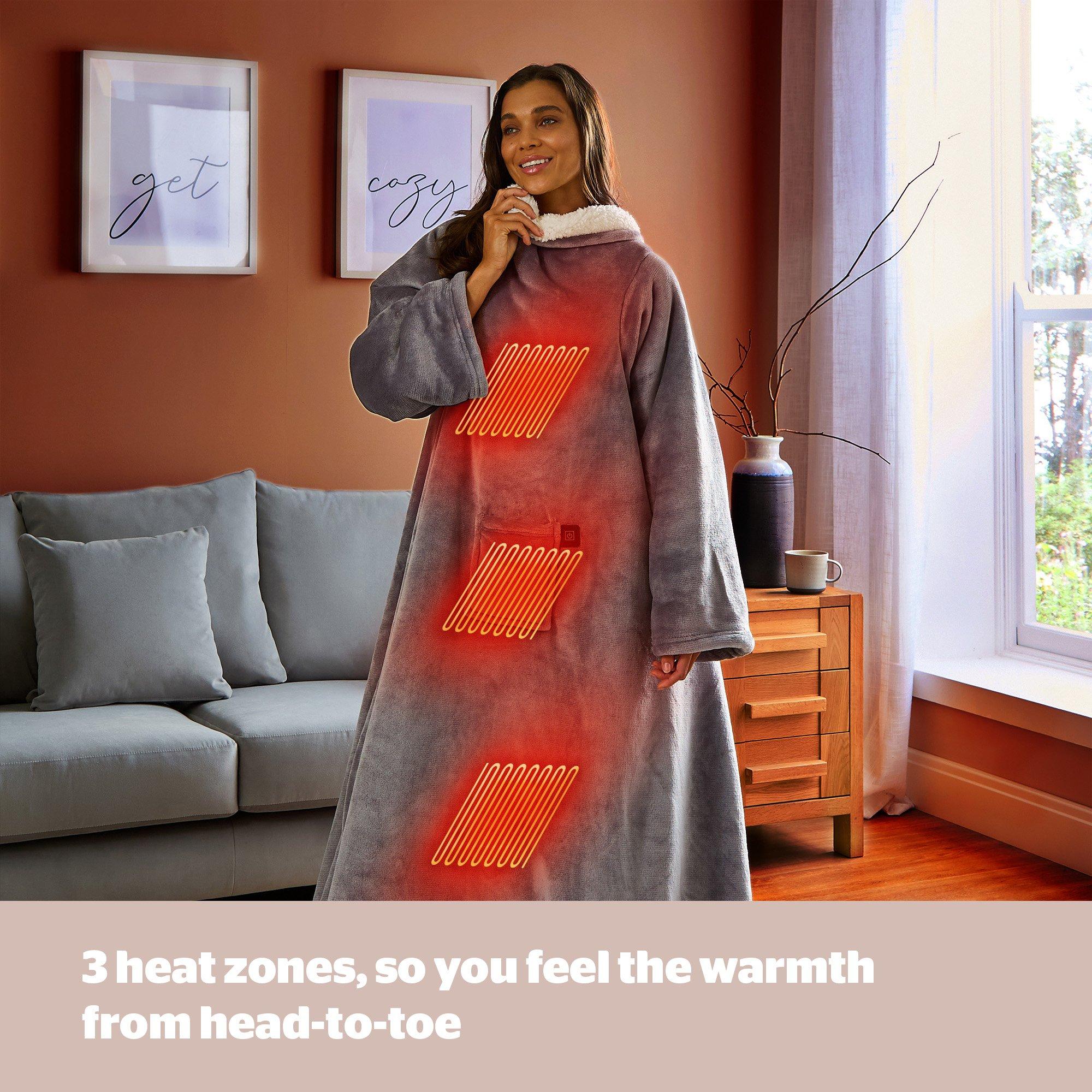 Grey - Silentnight - Snugsie USB Heated Wearable Blanket - 2