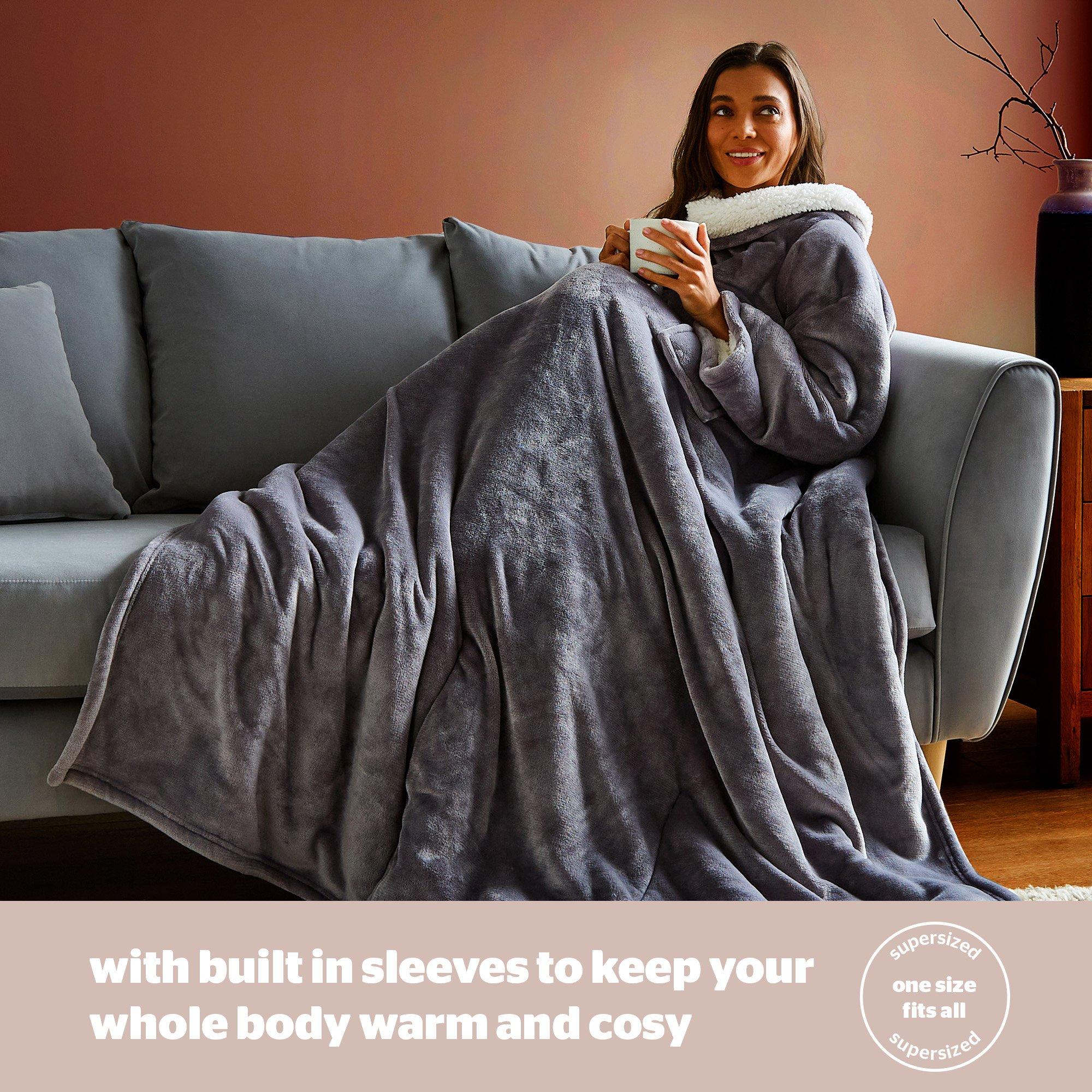 Grey - Silentnight - Snugsie USB Heated Wearable Blanket - 5