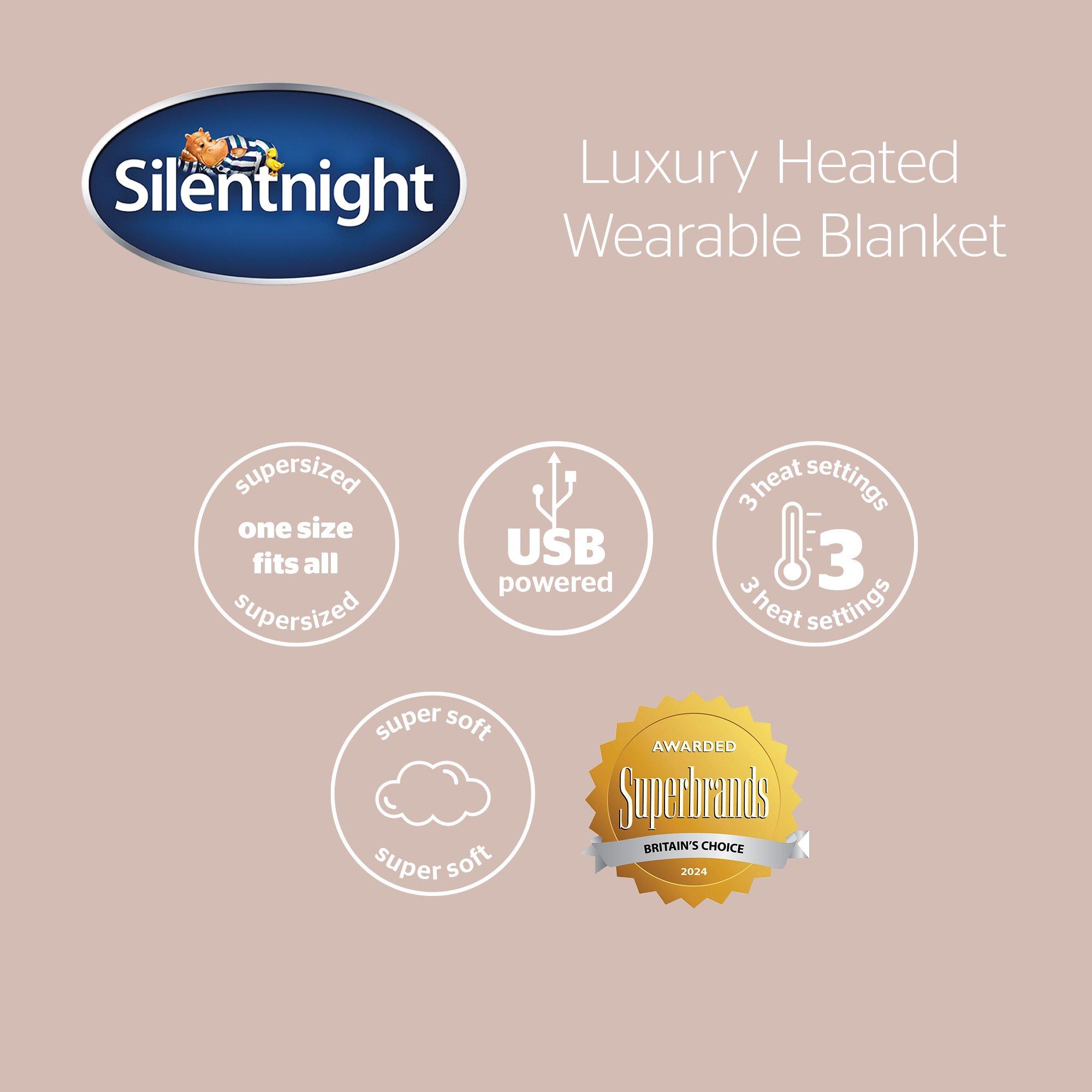 Grey - Silentnight - Snugsie USB Heated Wearable Blanket - 9