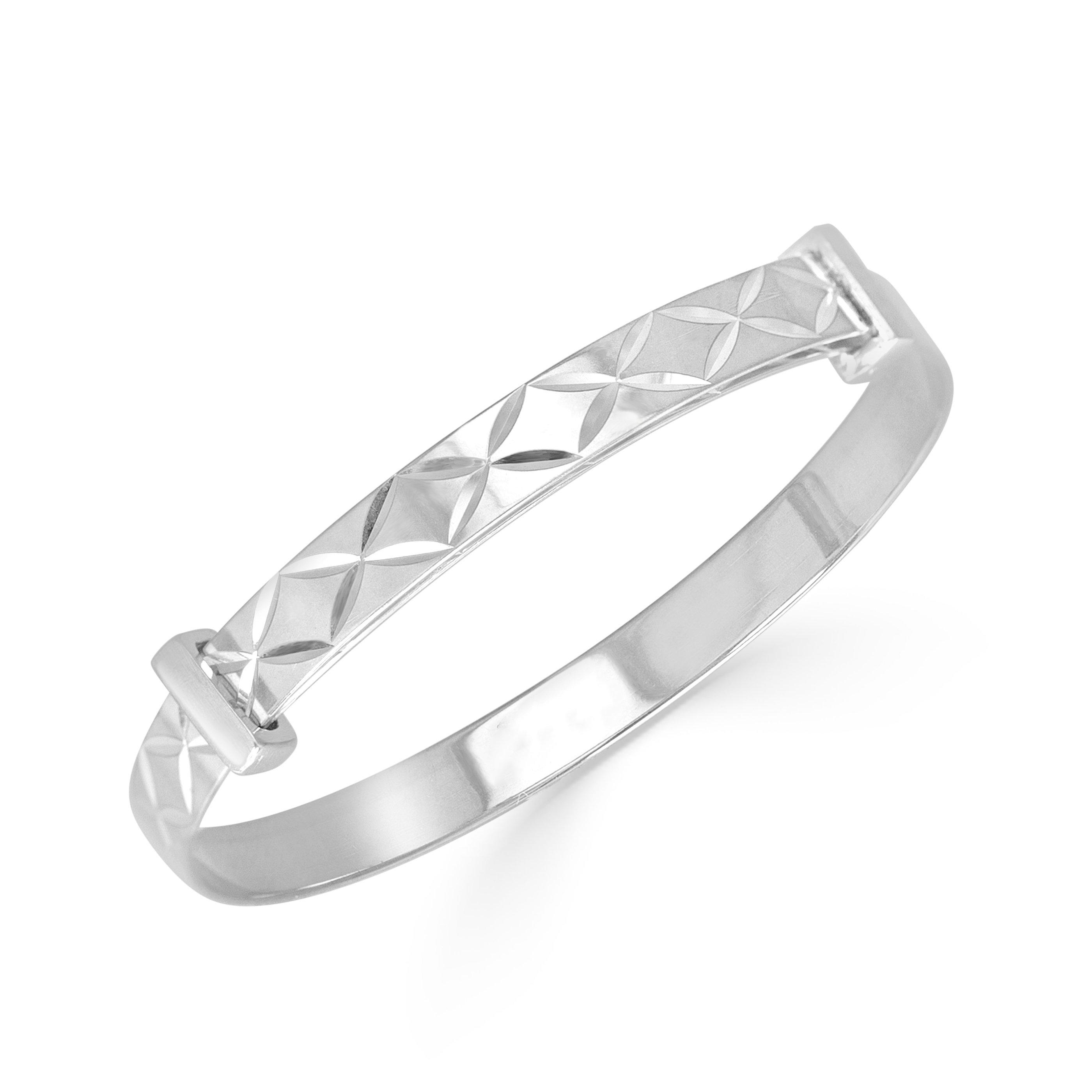Espree  Newborn Childs Kiss Design Bangle - Silver