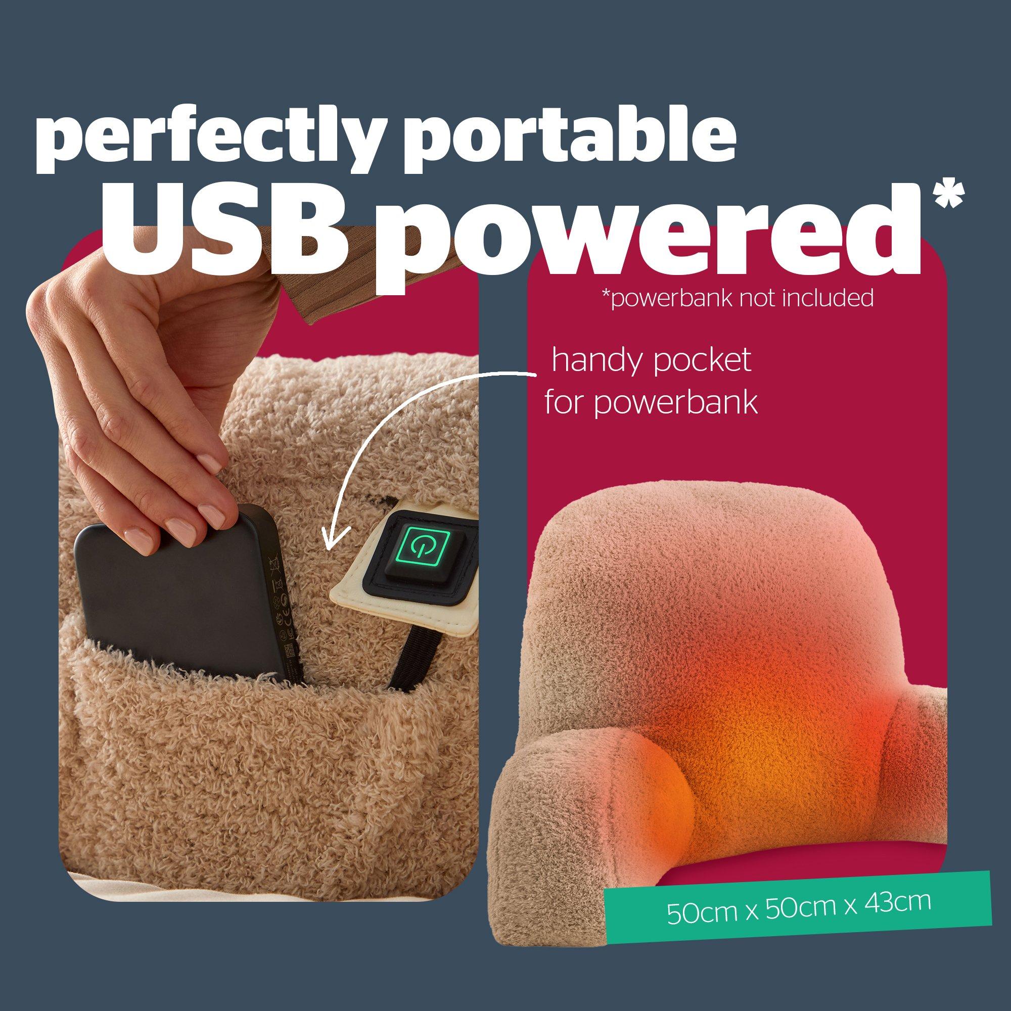 Natural - Silentnight - Cosy Cuddles USB Heated Cuddle Pillow - 4