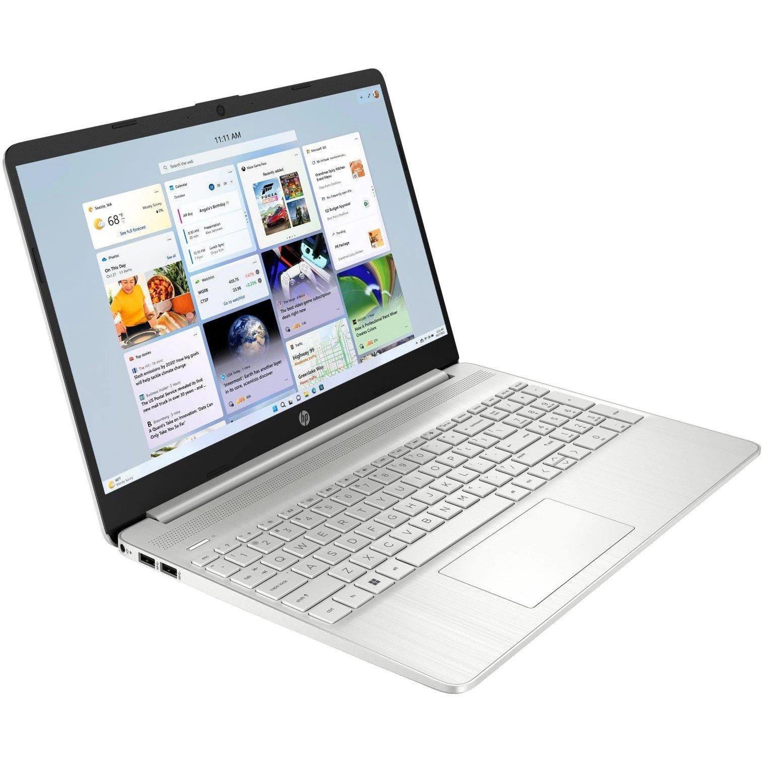 Silver - HP - HP 15s Laptop - Core i3 8GB 256GB - Win 11S - 2